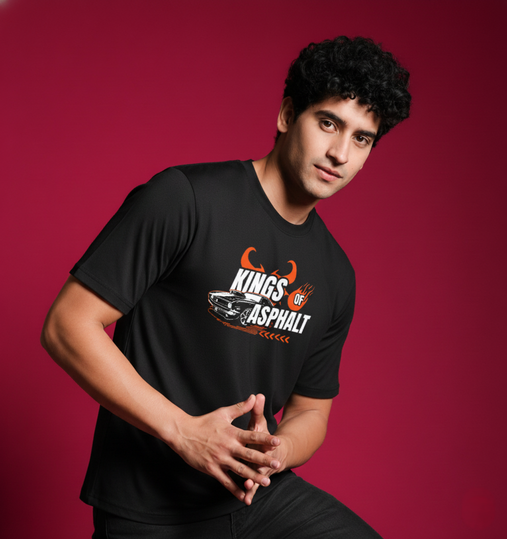 Men Round Neck Cotton T-Shirt