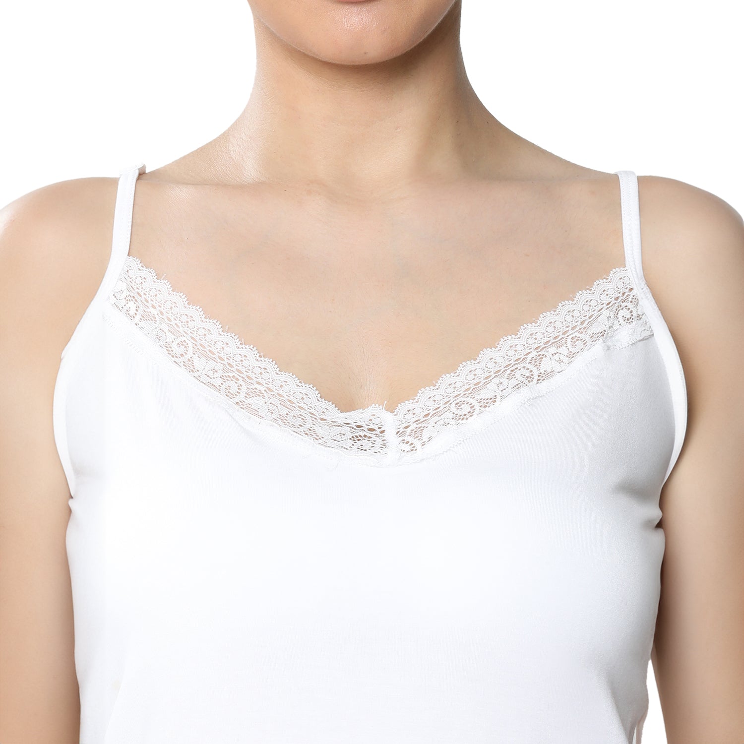 Regular Fit V-Neck Short Length Lace Camisole