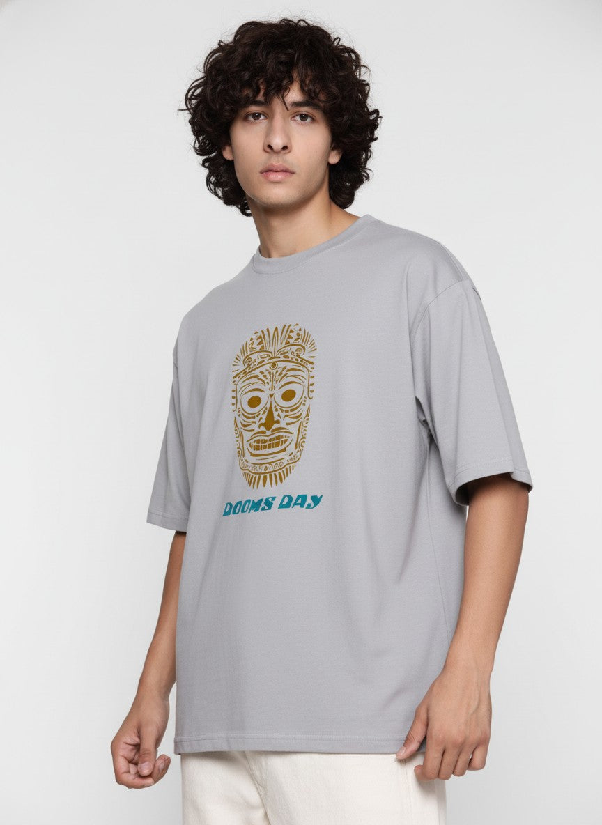 Men Oversized Cotton Tribal T-Shirt