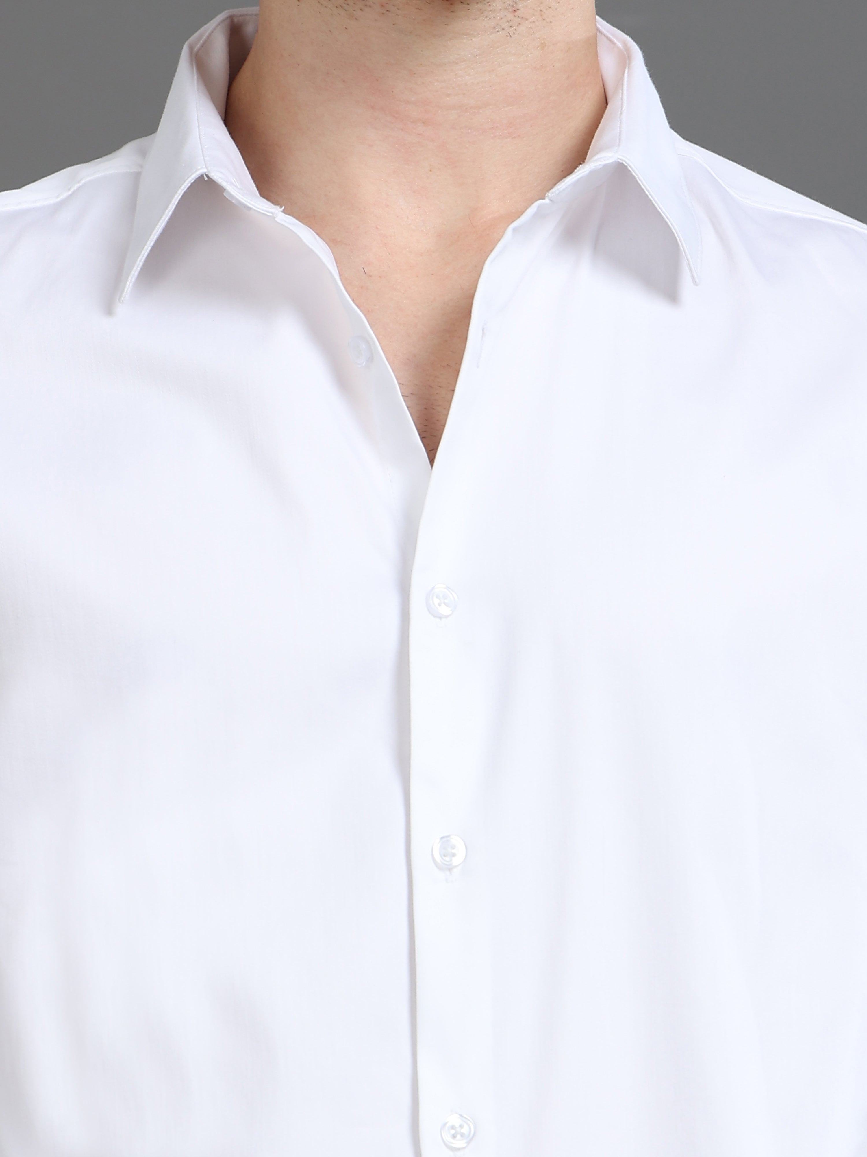 Men White Satin Shirt