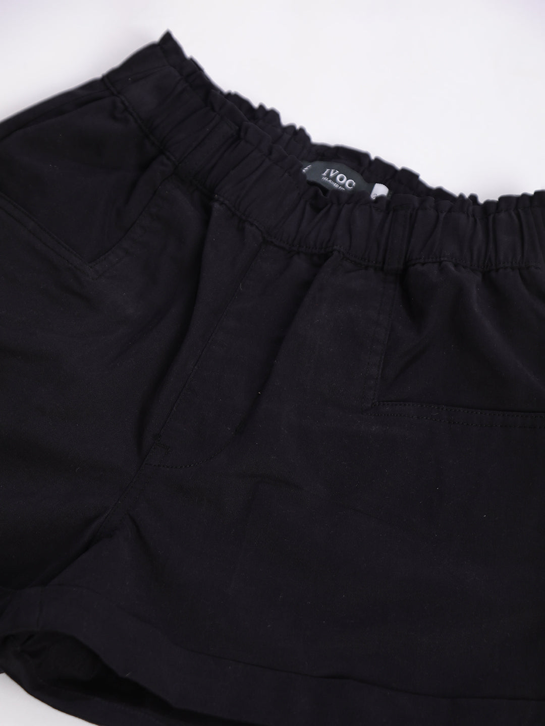 Women Black Stretchable Casual Shorts