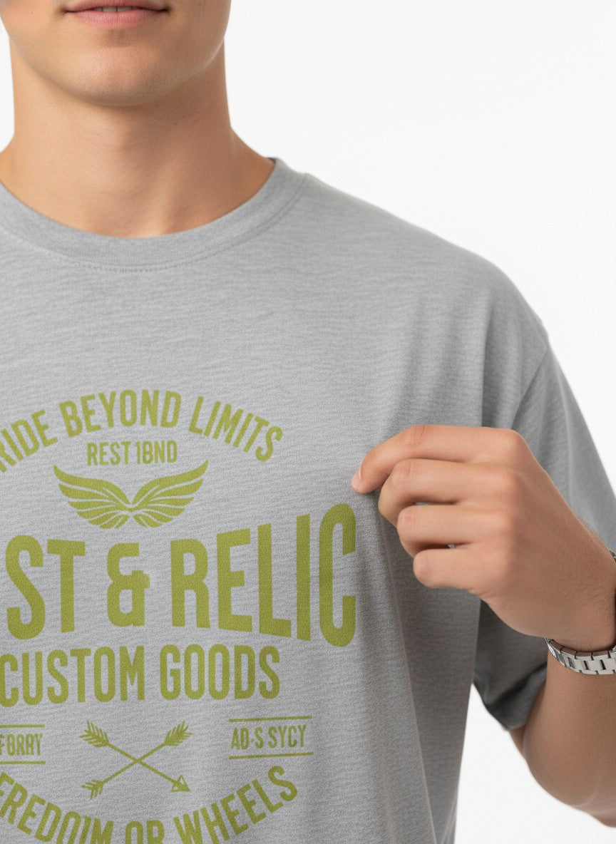 Men Oversized Cotton Printed T-Shirt