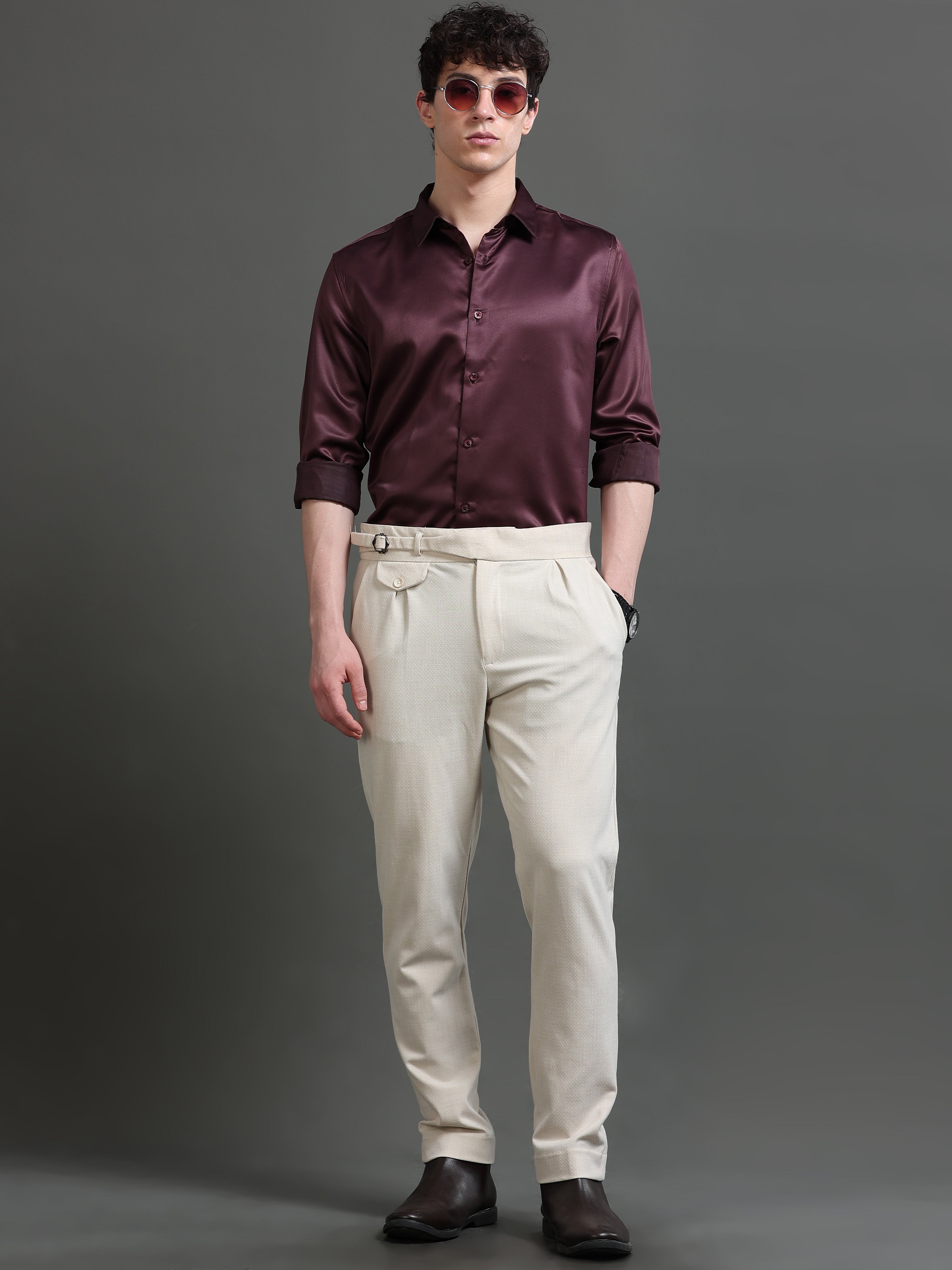 Men Copper Solid Shirt