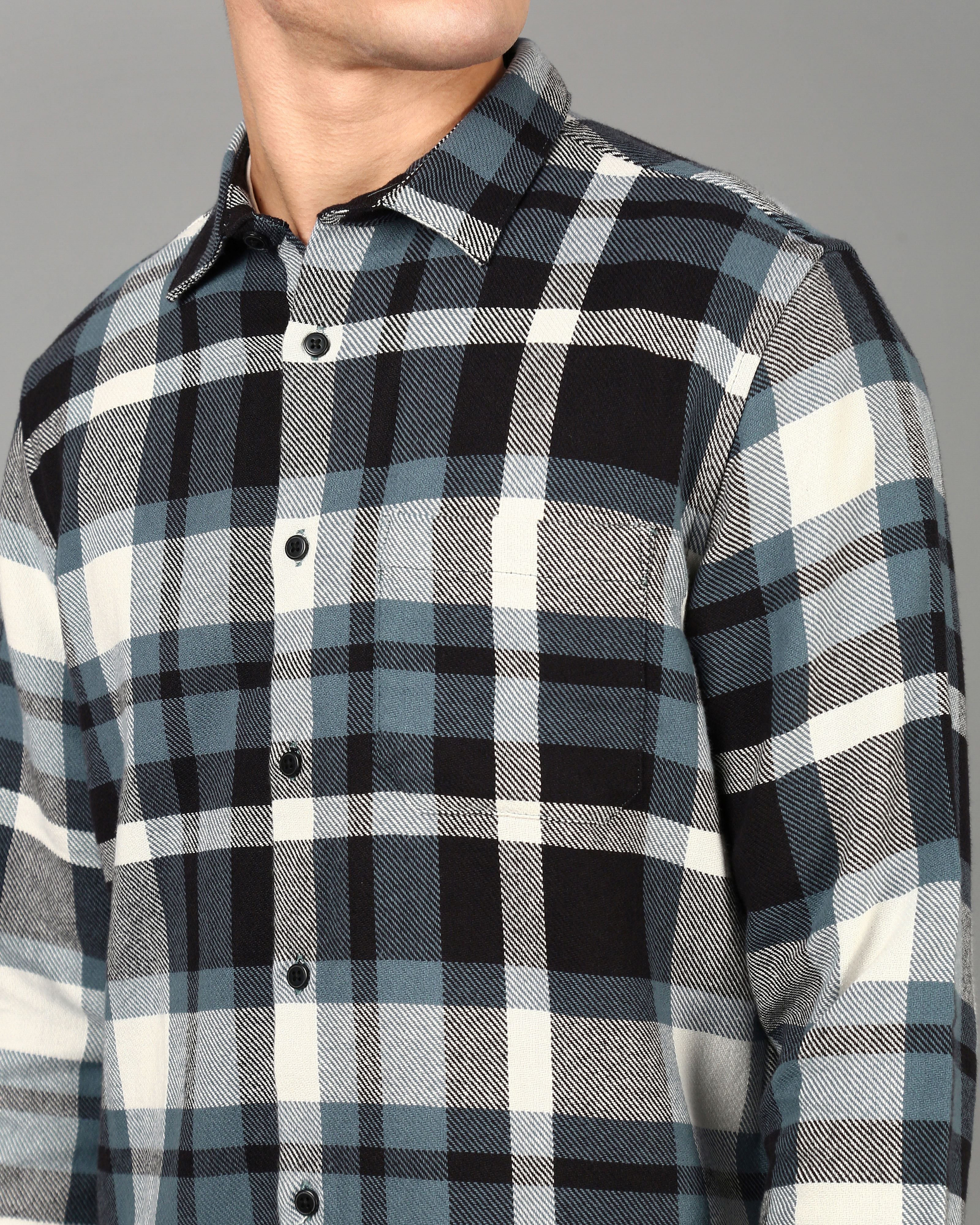 Men Blue Casual Shirt