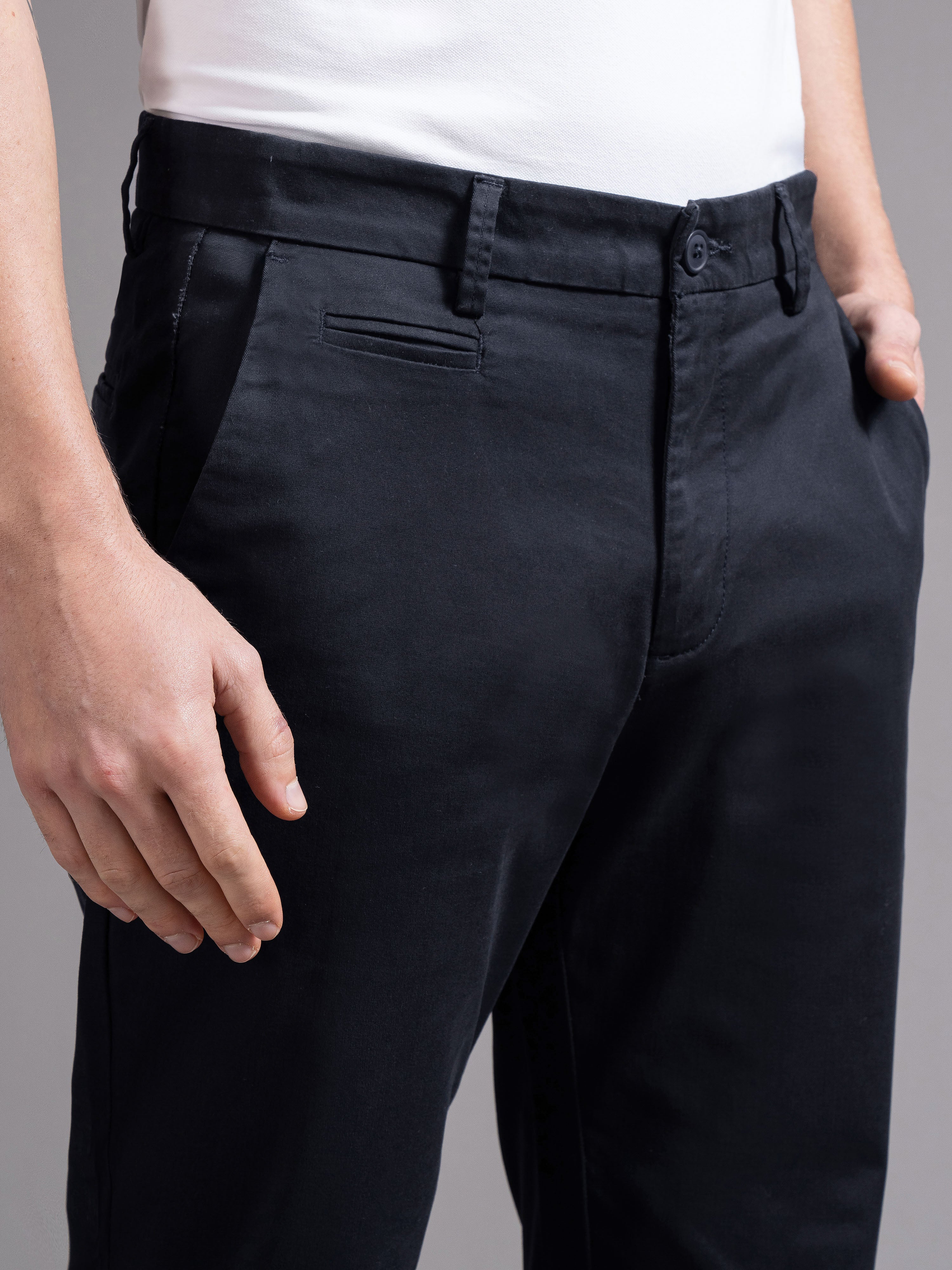 Men Blue Smart Slim Fit Chinos
