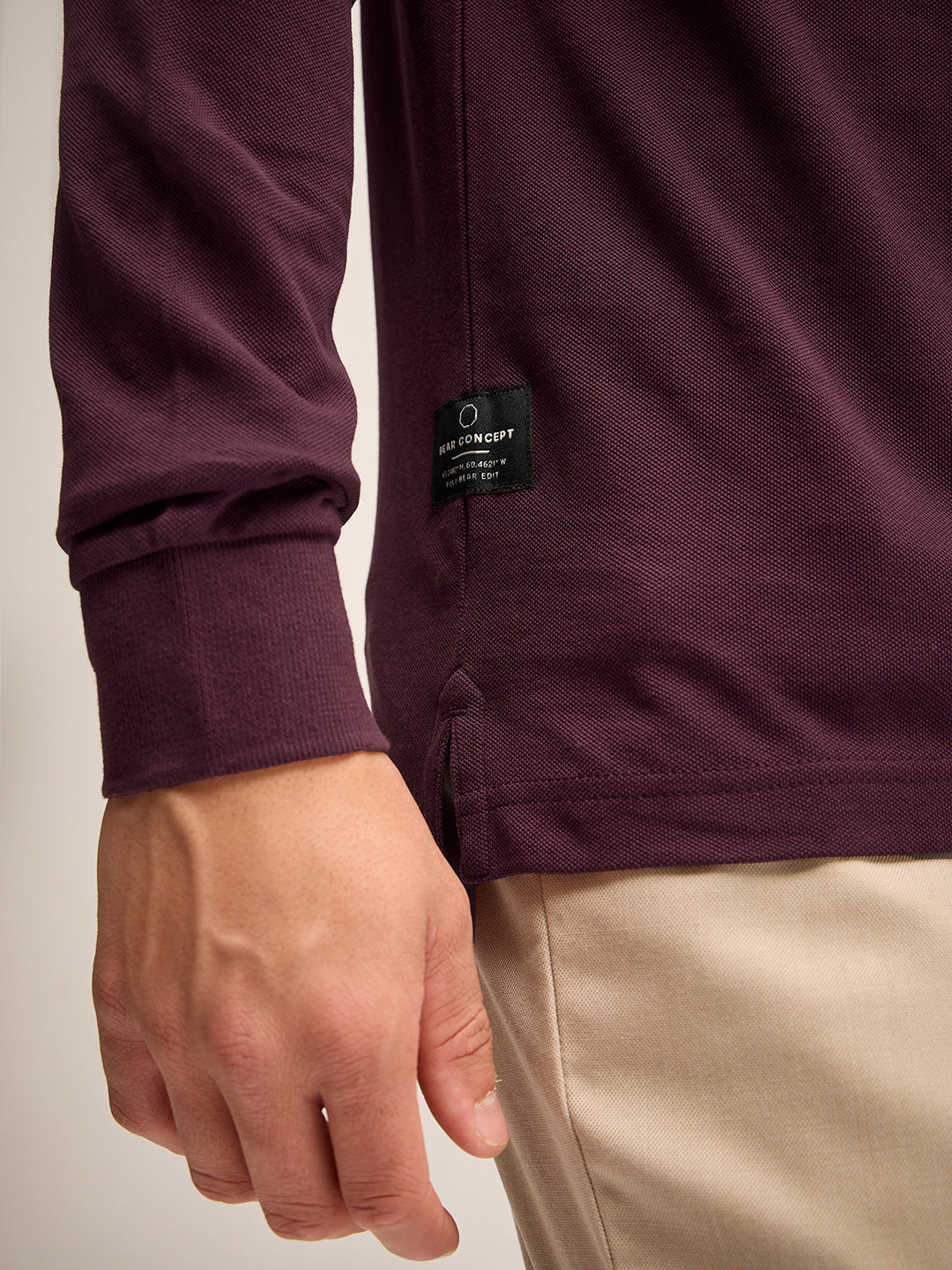 Men Maroon Solid Regular Fit Polo Collar T-shirt