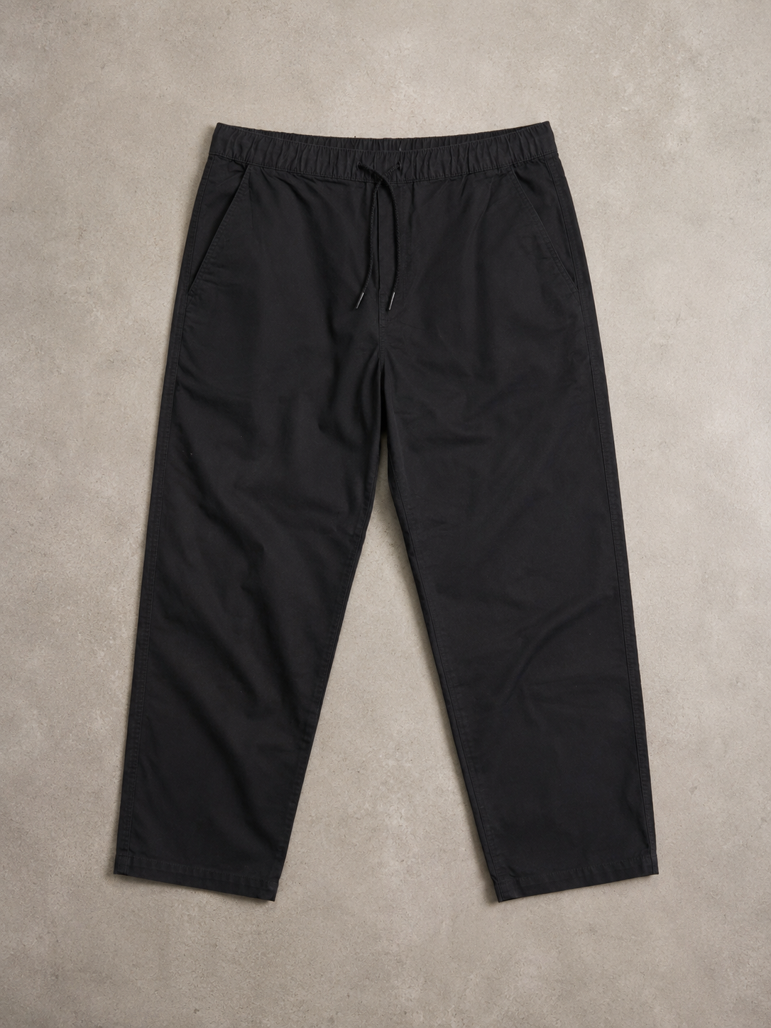 Men Navy Relaxed Drawstring Trousers