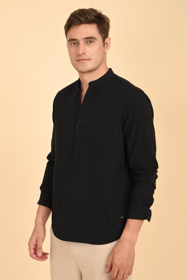 Men Seersucker Kurta Shirt
