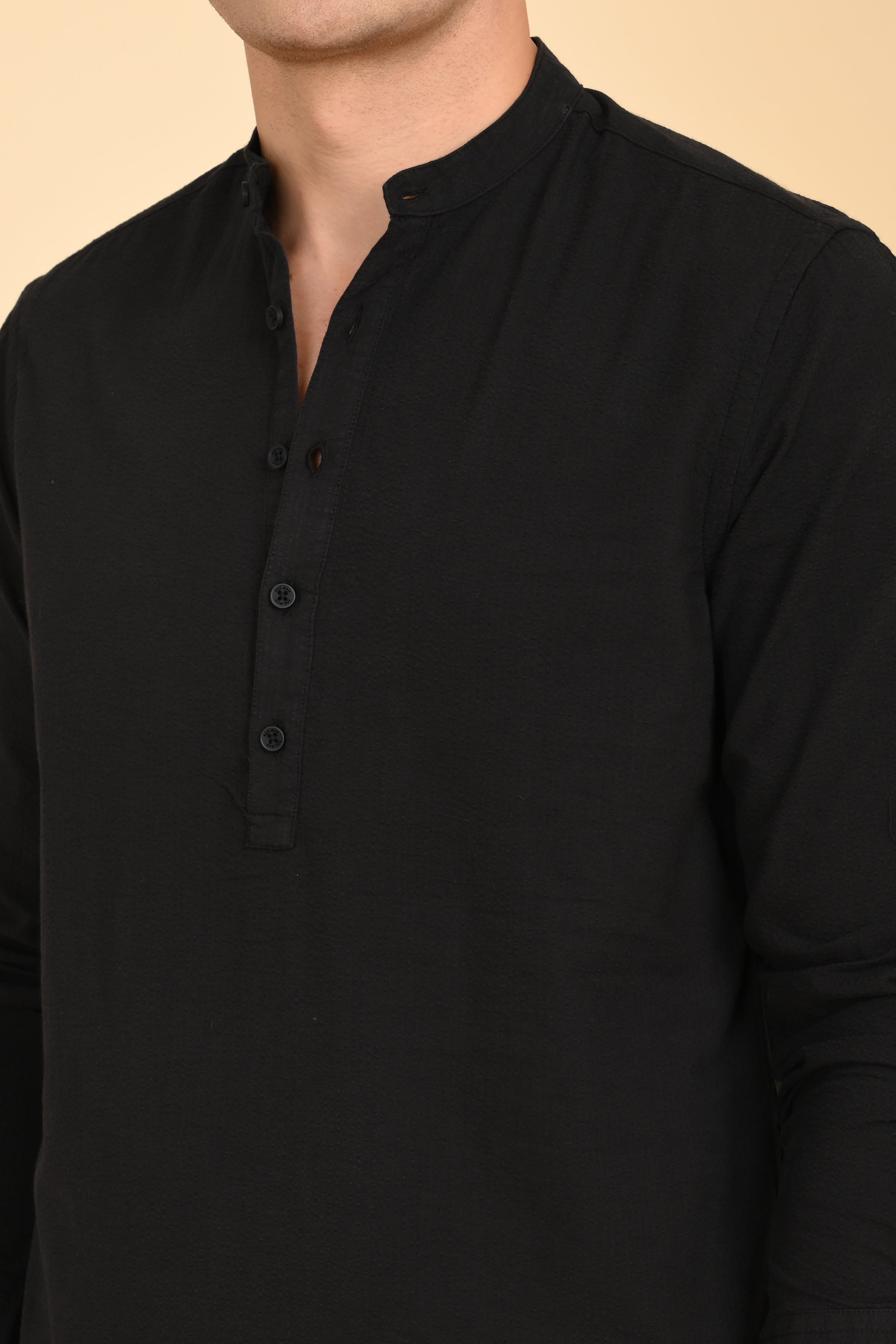 Men Seersucker Kurta Shirt