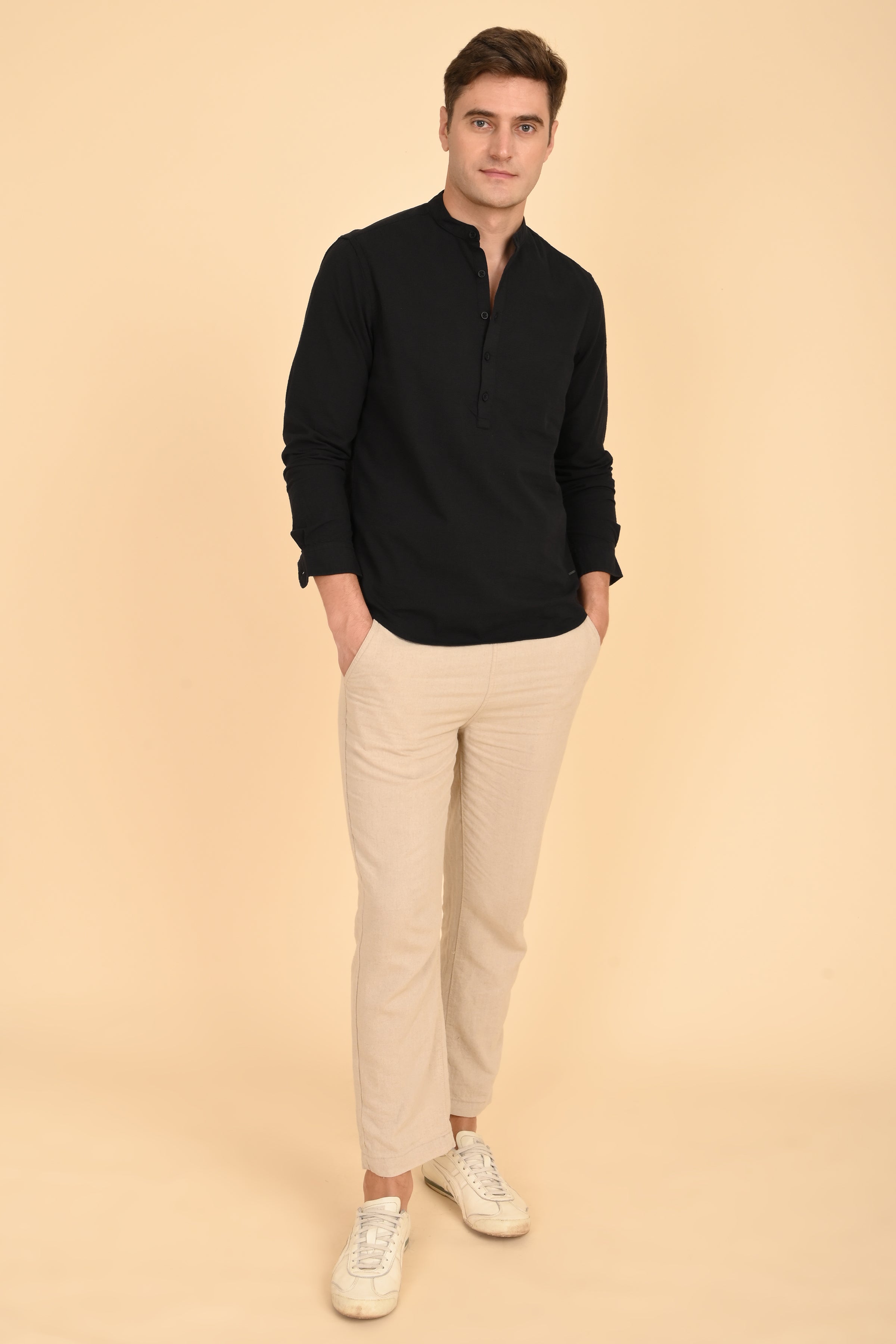 Men Seersucker Kurta Shirt