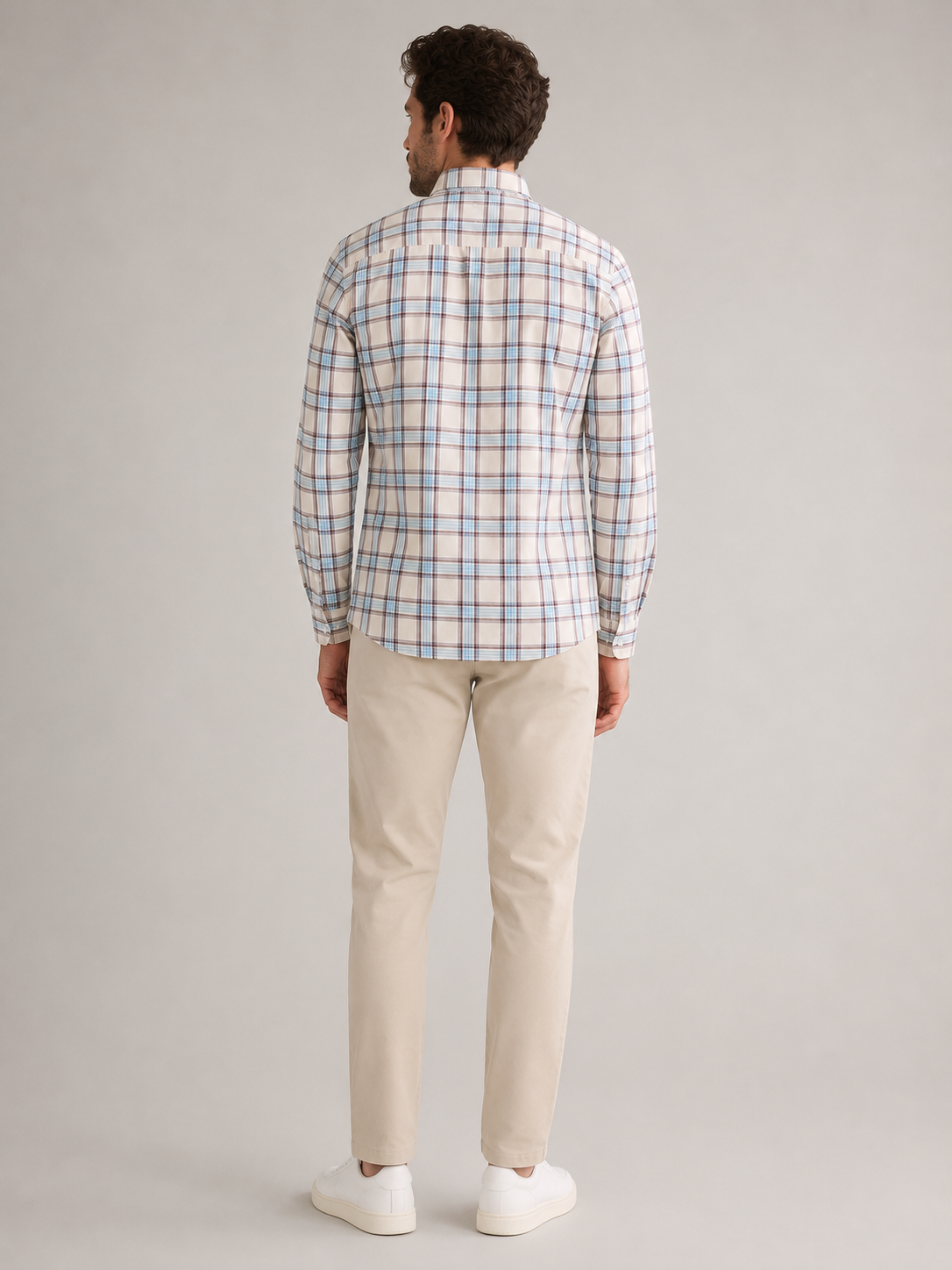 Men Multi Windowpane Check Shirt