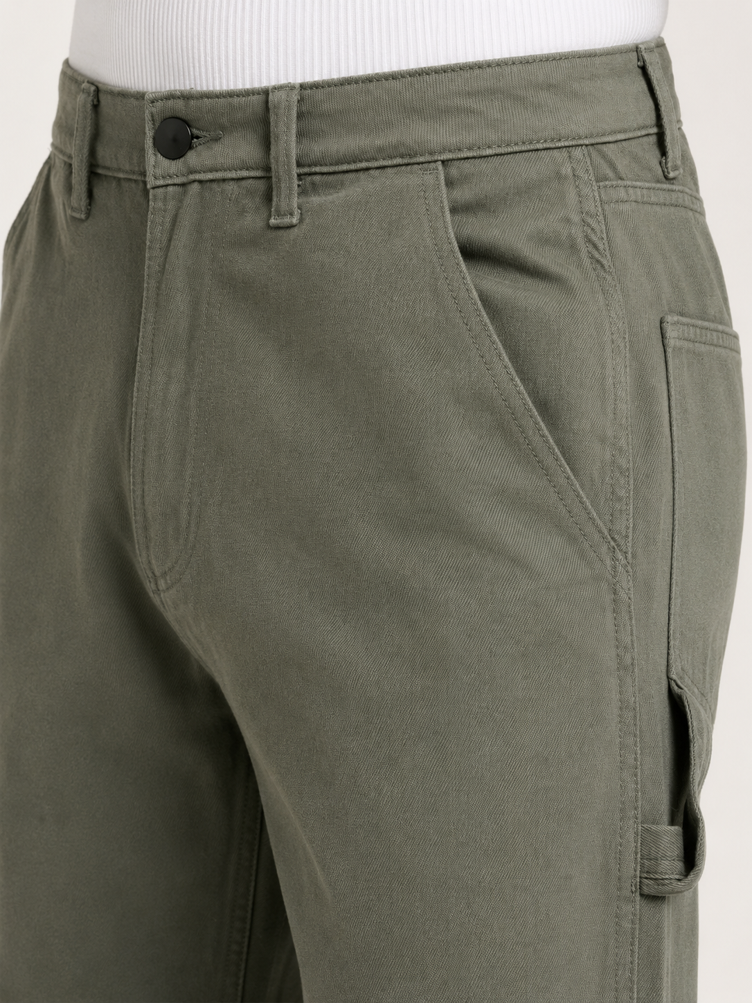 Men Green Mid Rise Straight Fit Jeans