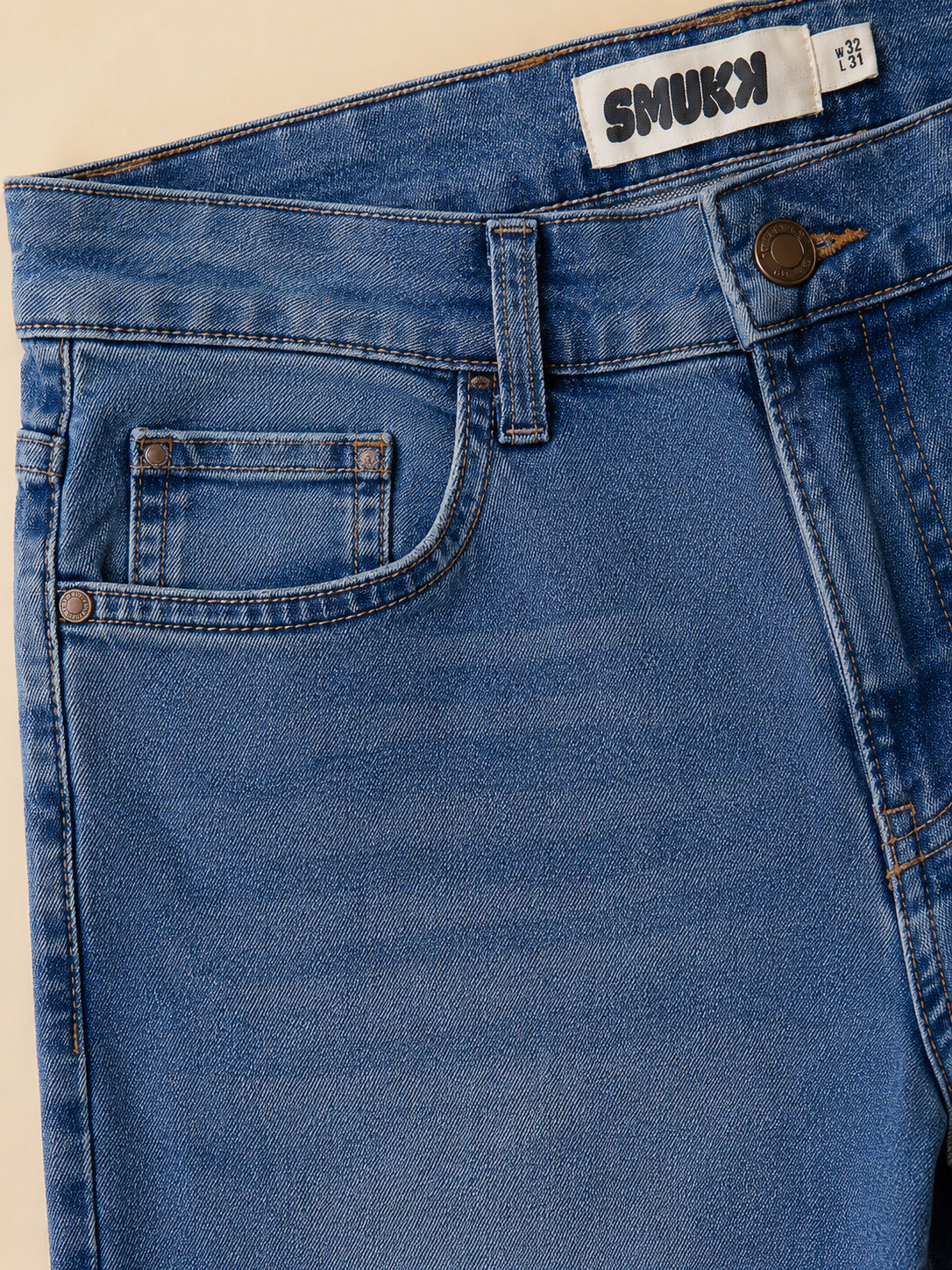 Men Light Blue Straight Fit Jeans