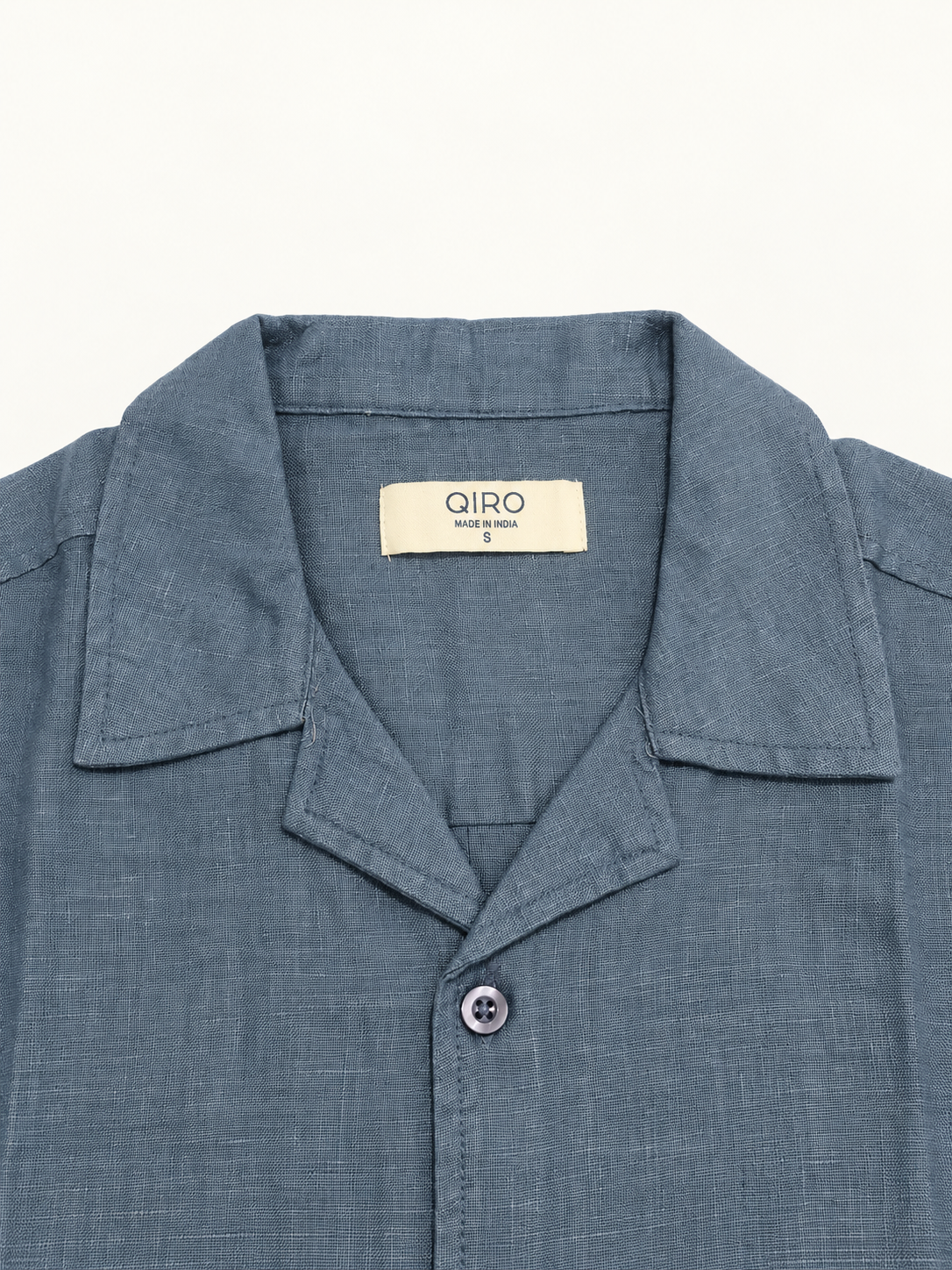 Men Blue 100% Linen Shirt