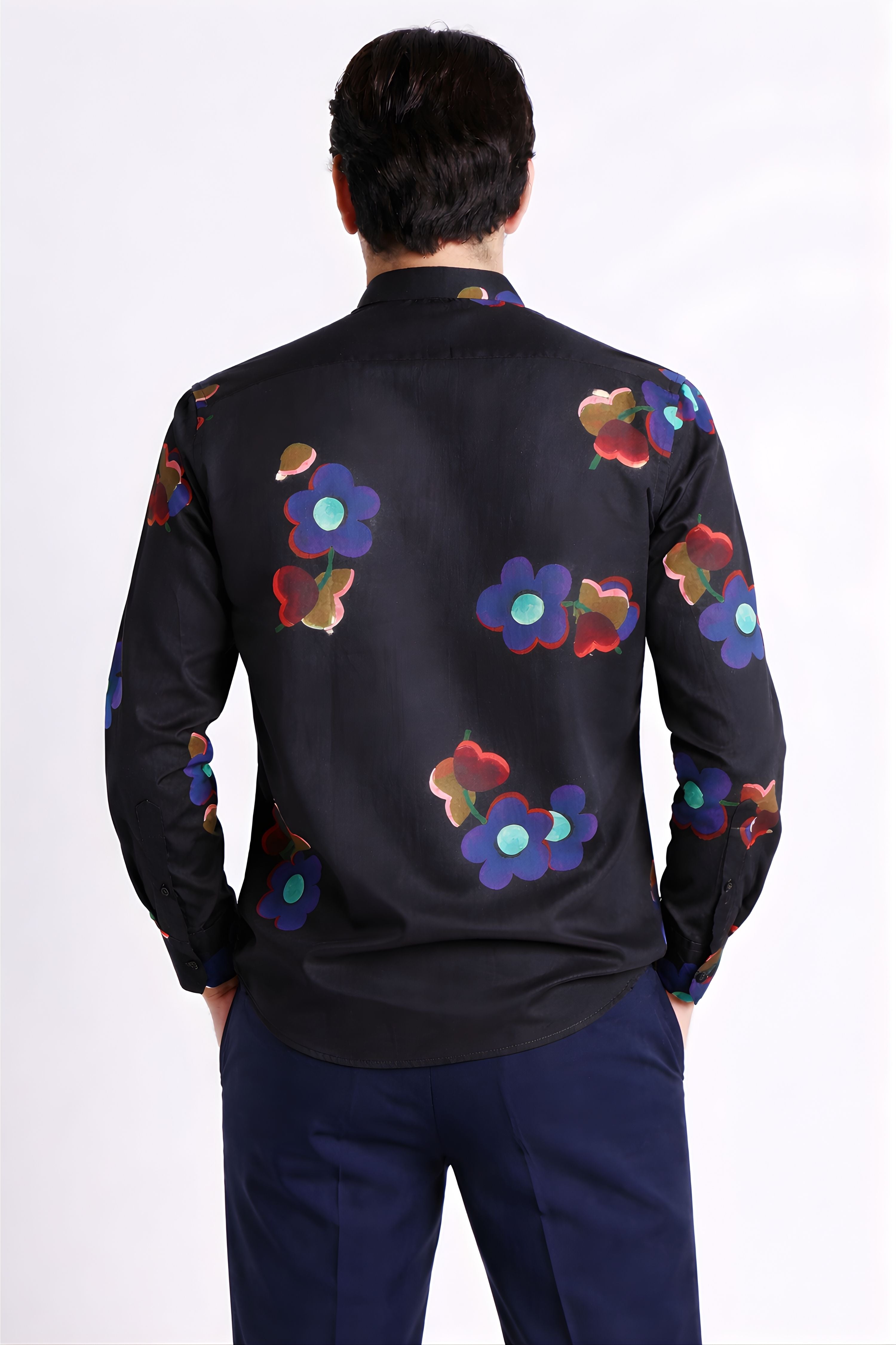 Men Refined Floral Digital Print Shirt