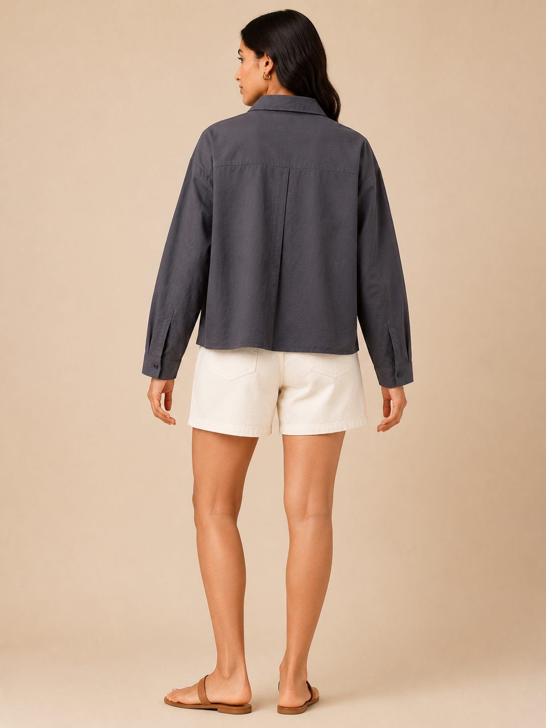 Women Grey Utility Shirt