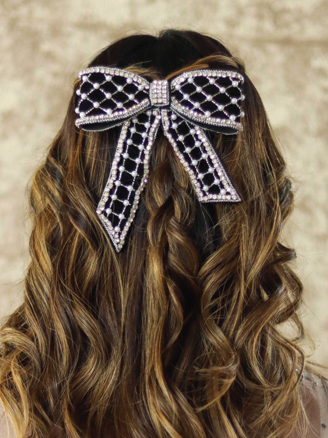 Women Velvet Hair Bow Barrette Clip