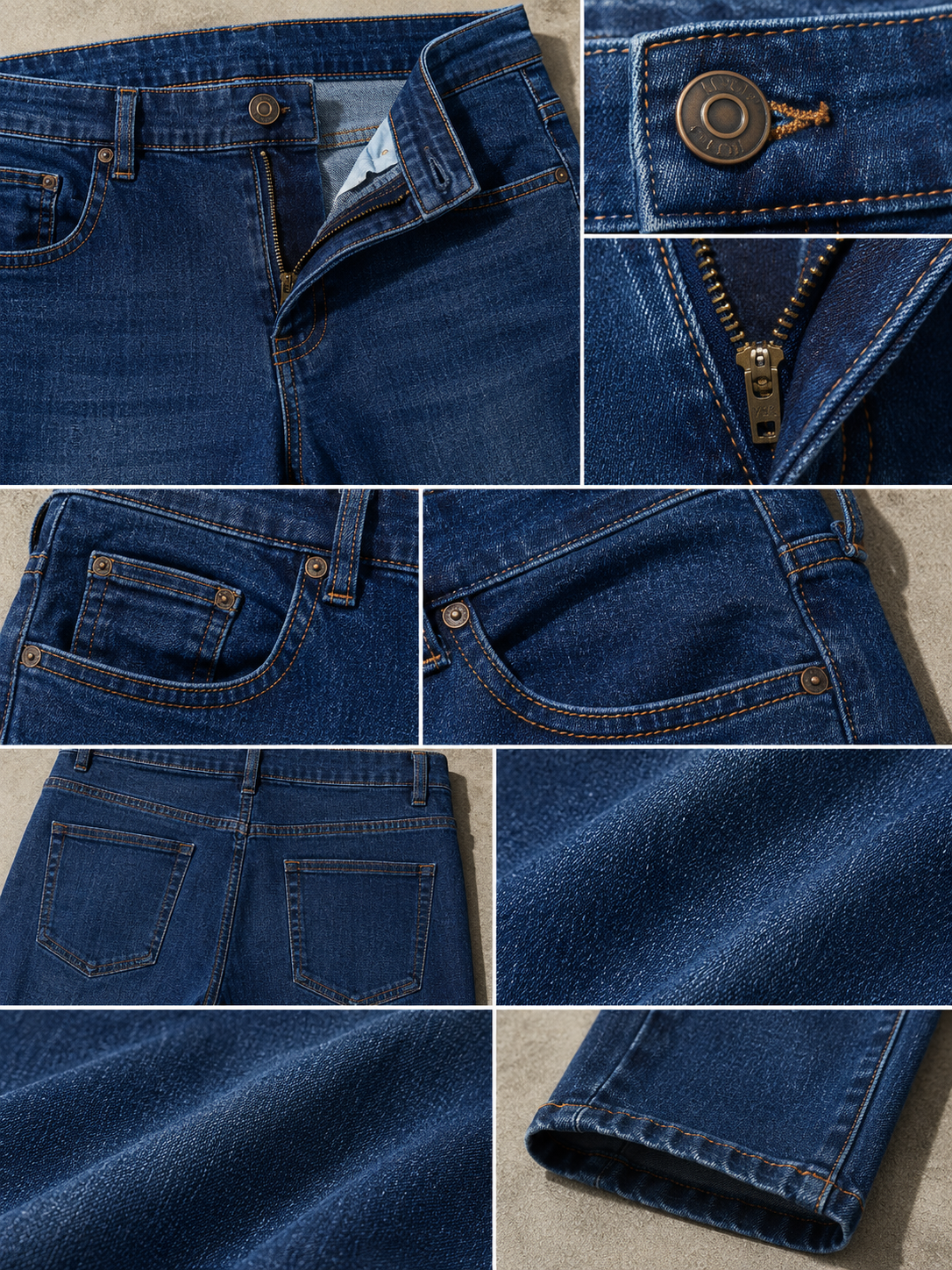 Men Dark Blue Straight Fit Jeans