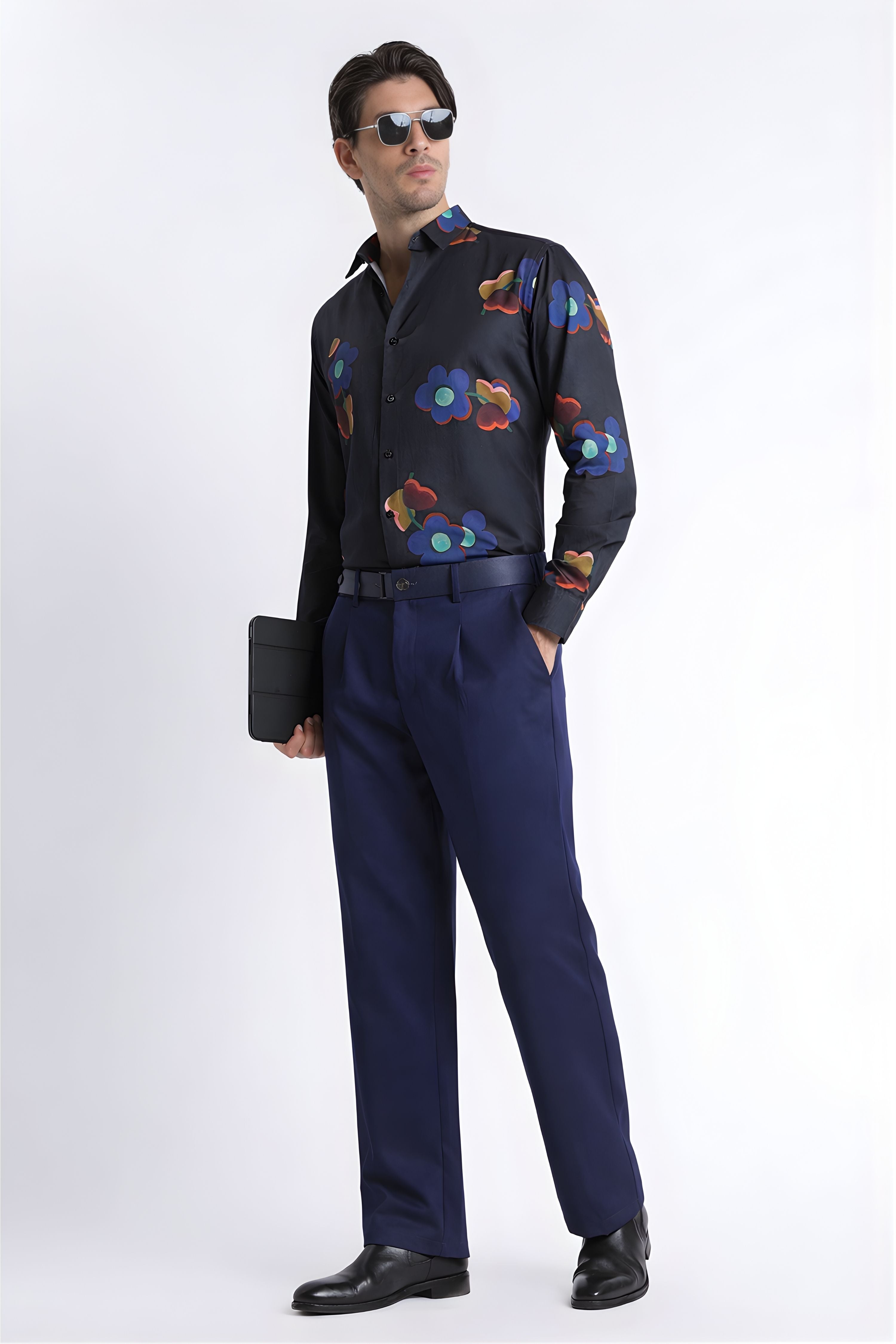 Men Refined Floral Digital Print Shirt