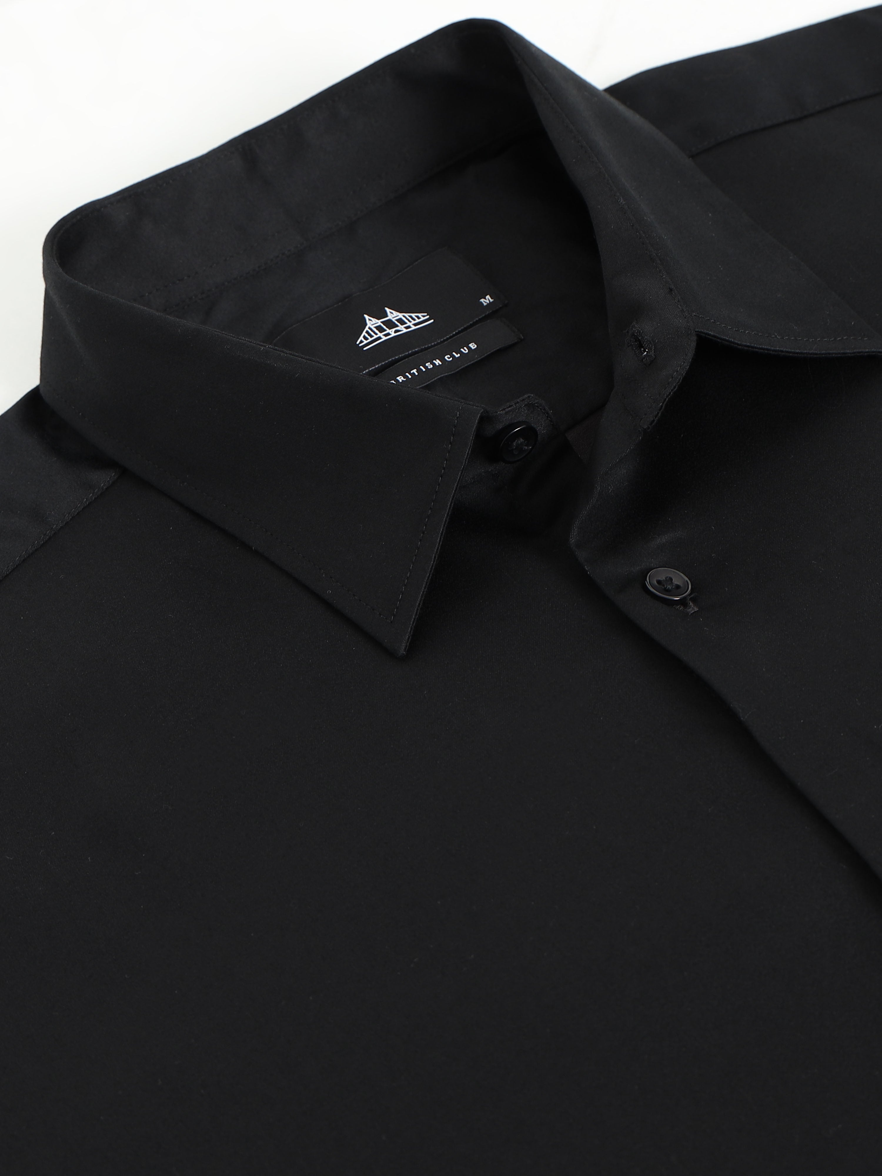 Men Black Solid Shirt