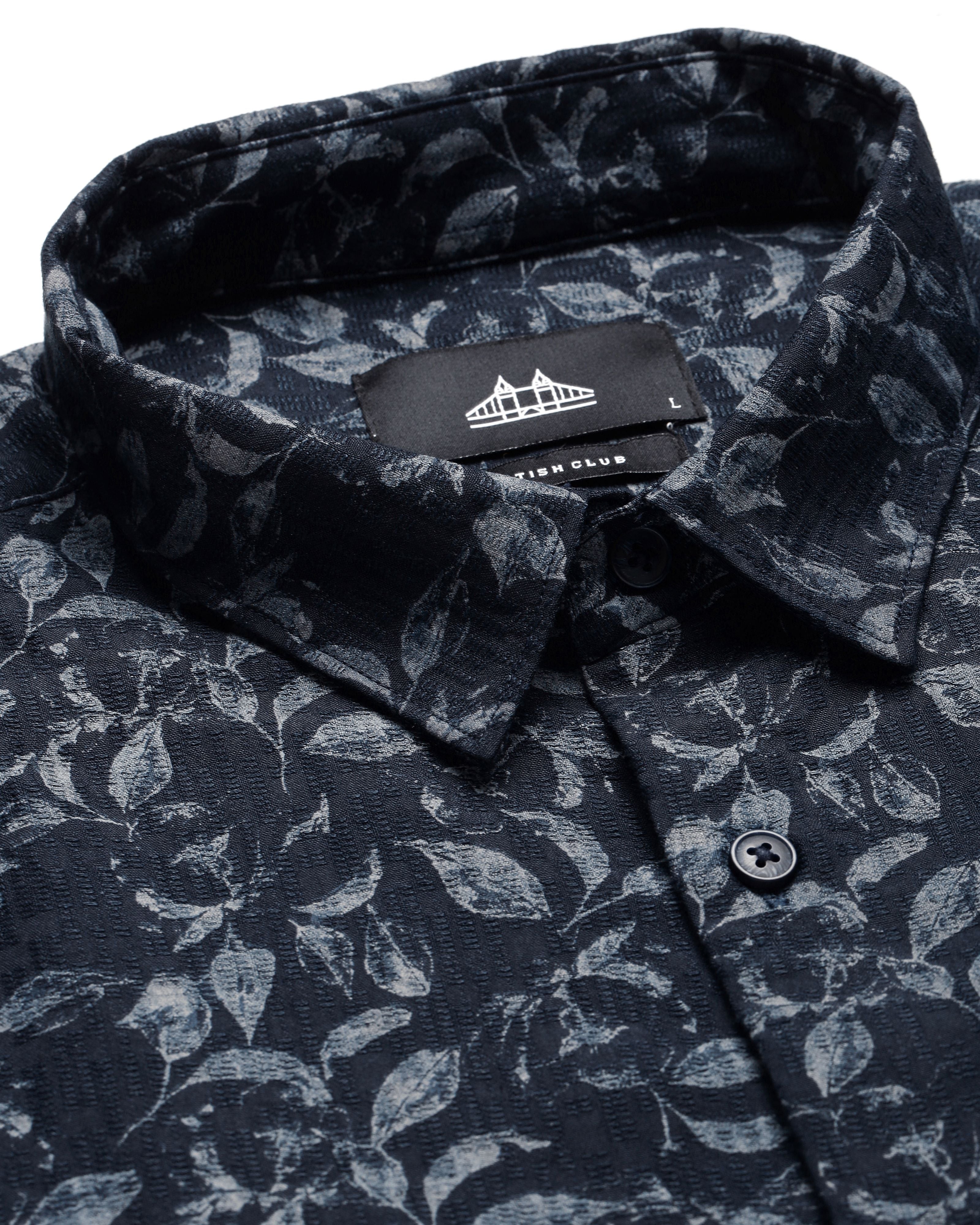 Men Navy Slim Fit Shirt