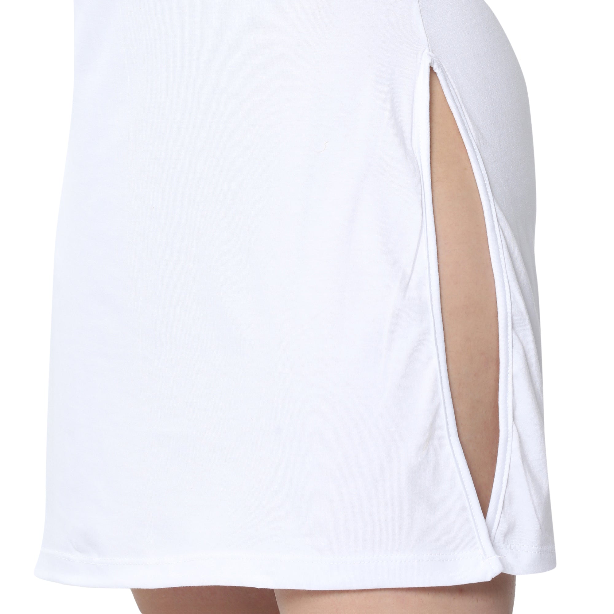 Relaxed Fit Scoop Neck Thigh Length Kurta Slip