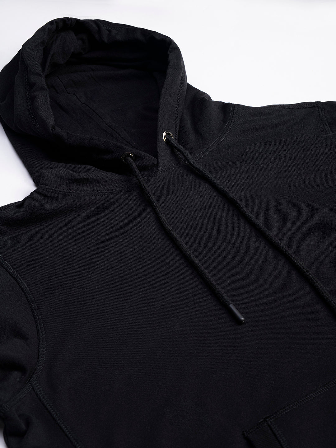 Men Black Solid Sweatshirt