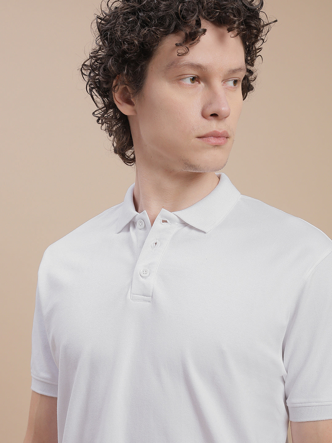 Men White Regular Fit T-Shirt