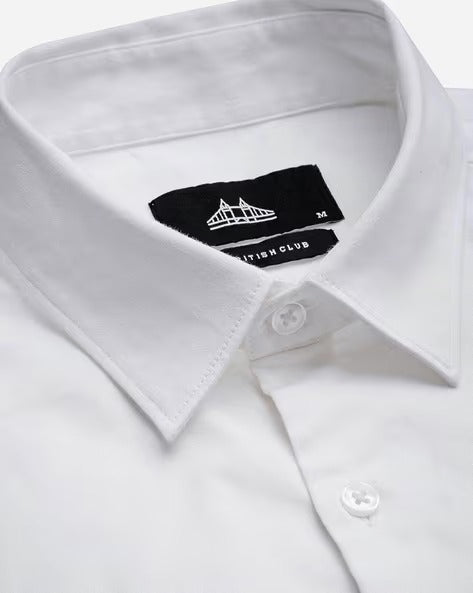 Men White Slim Fit Shirt