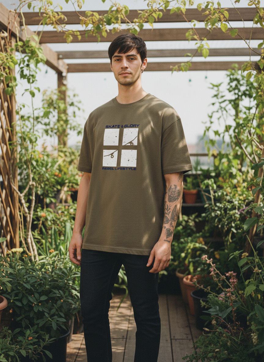 Men Oversized Cotton T-Shirt