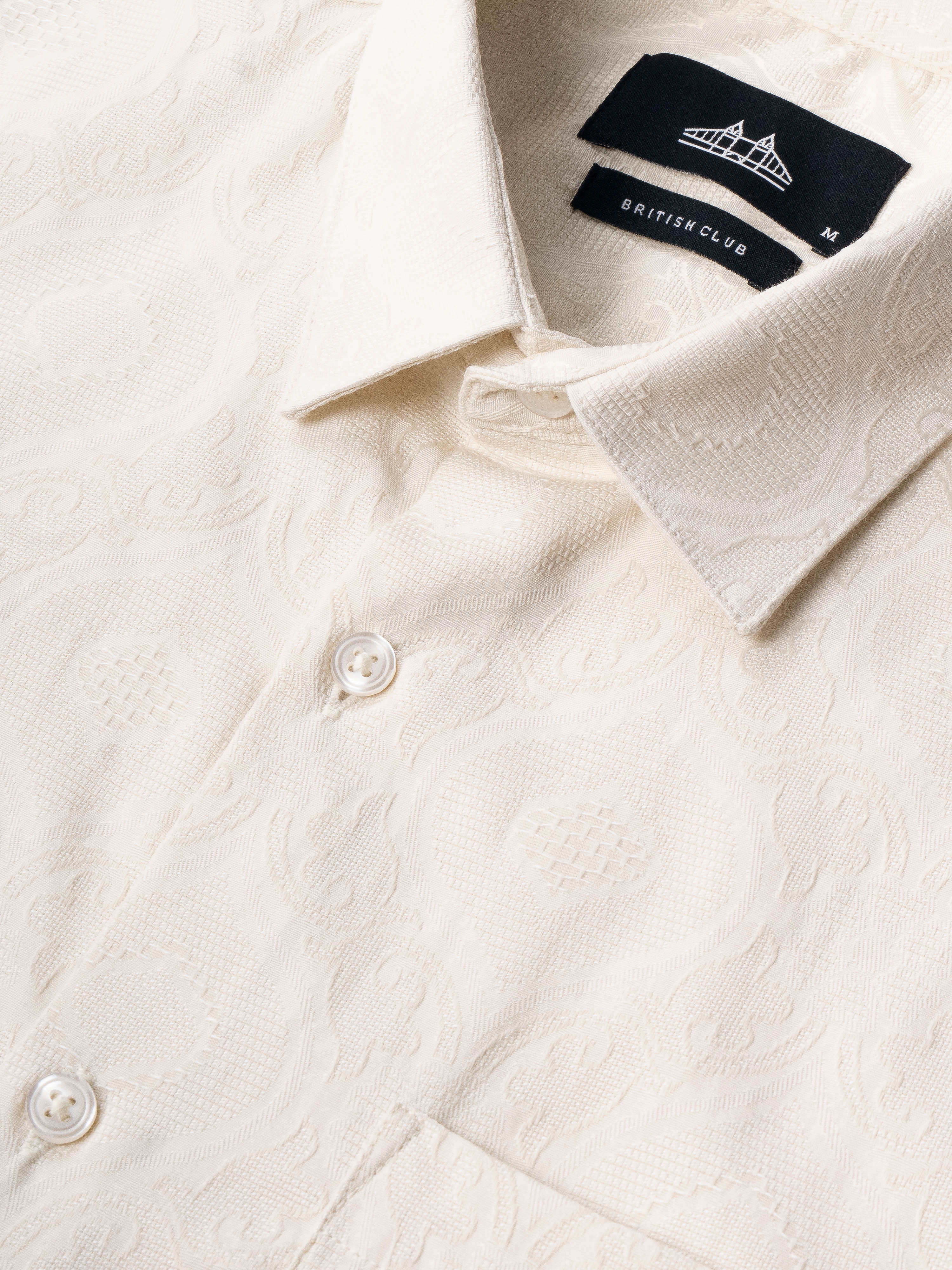 Men Cream Checked Shirt
