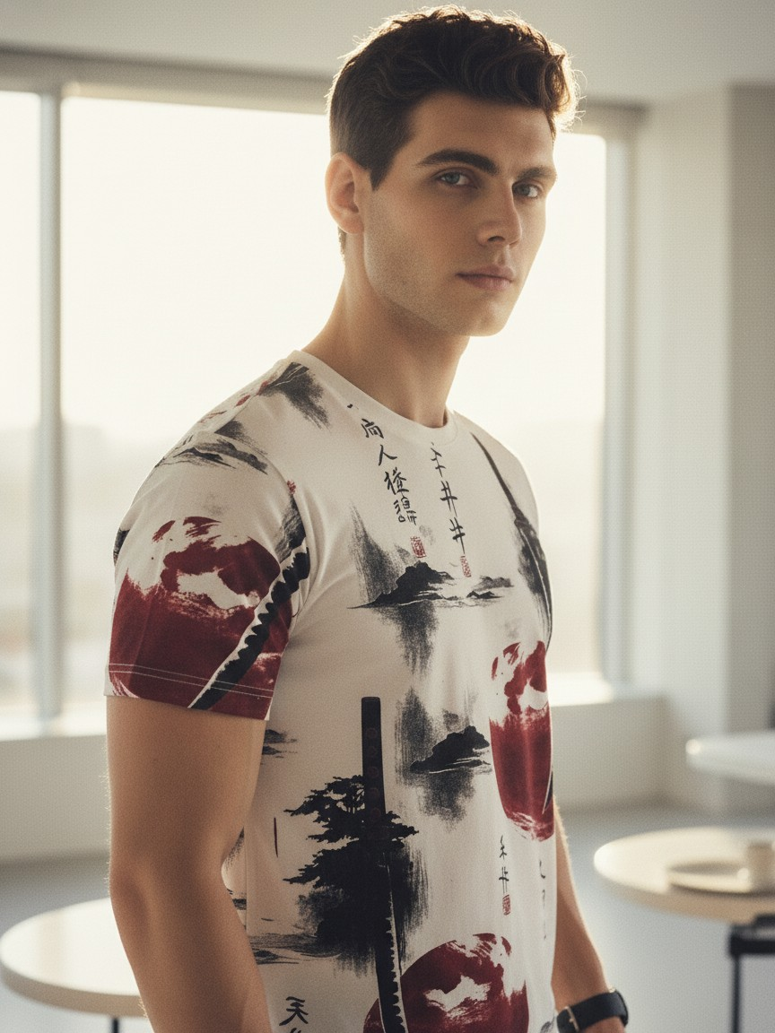 Men All-Over Cotton T-Shirt