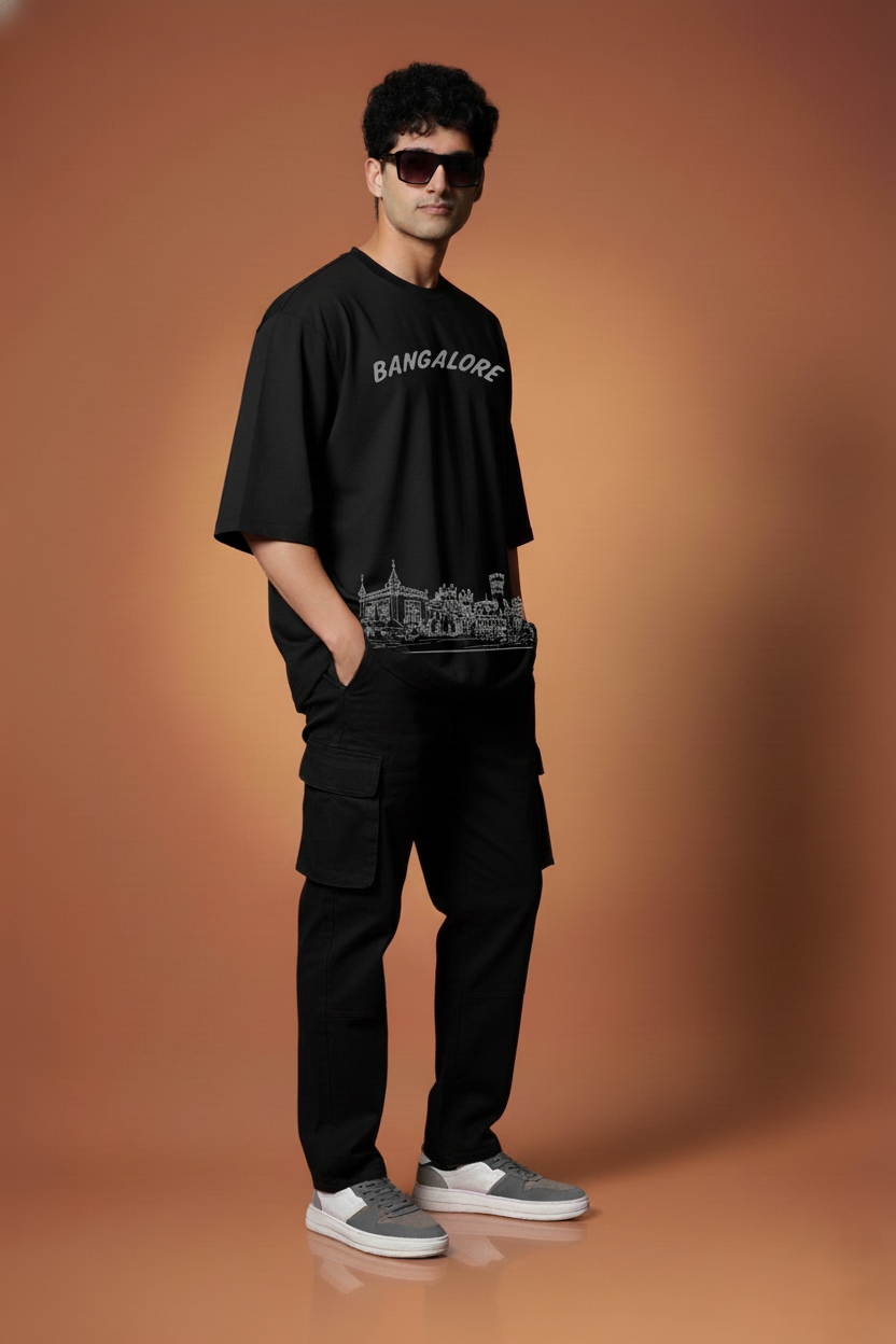 Men Printed Cotton Oversized T-Shirt