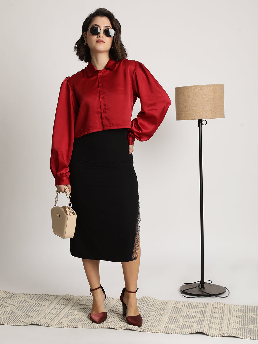 Women Cotton Shirt Style Satin Top