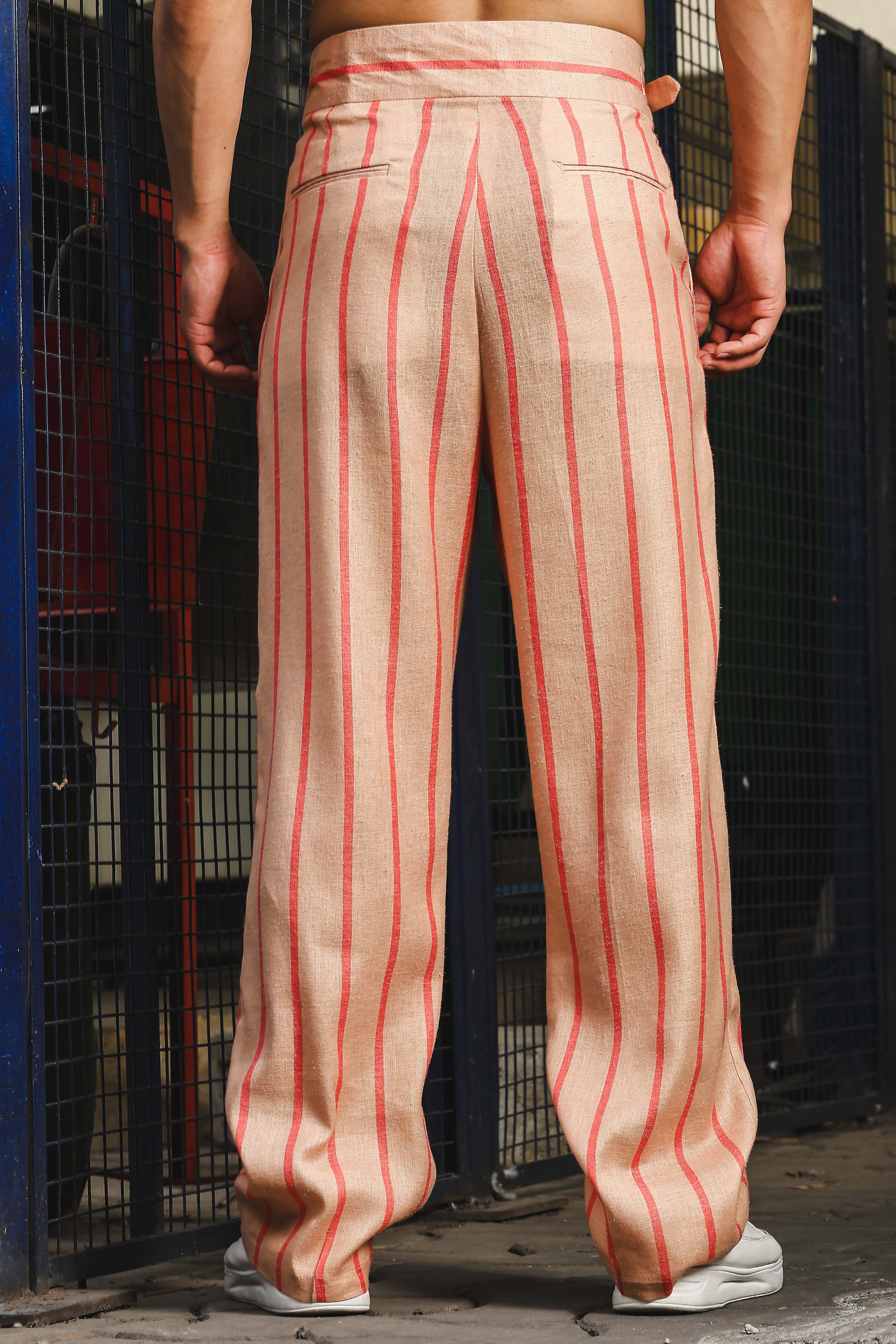 Men  Striped Gurkha Trousers
