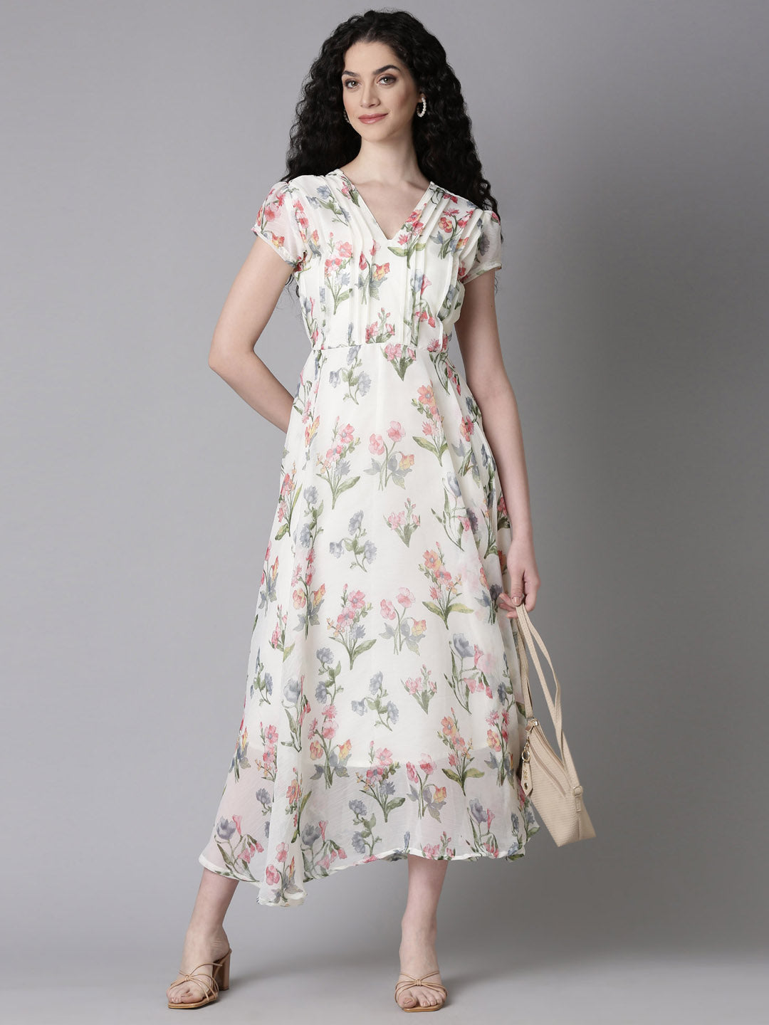 Women Soft Bloom Chiffon Dress