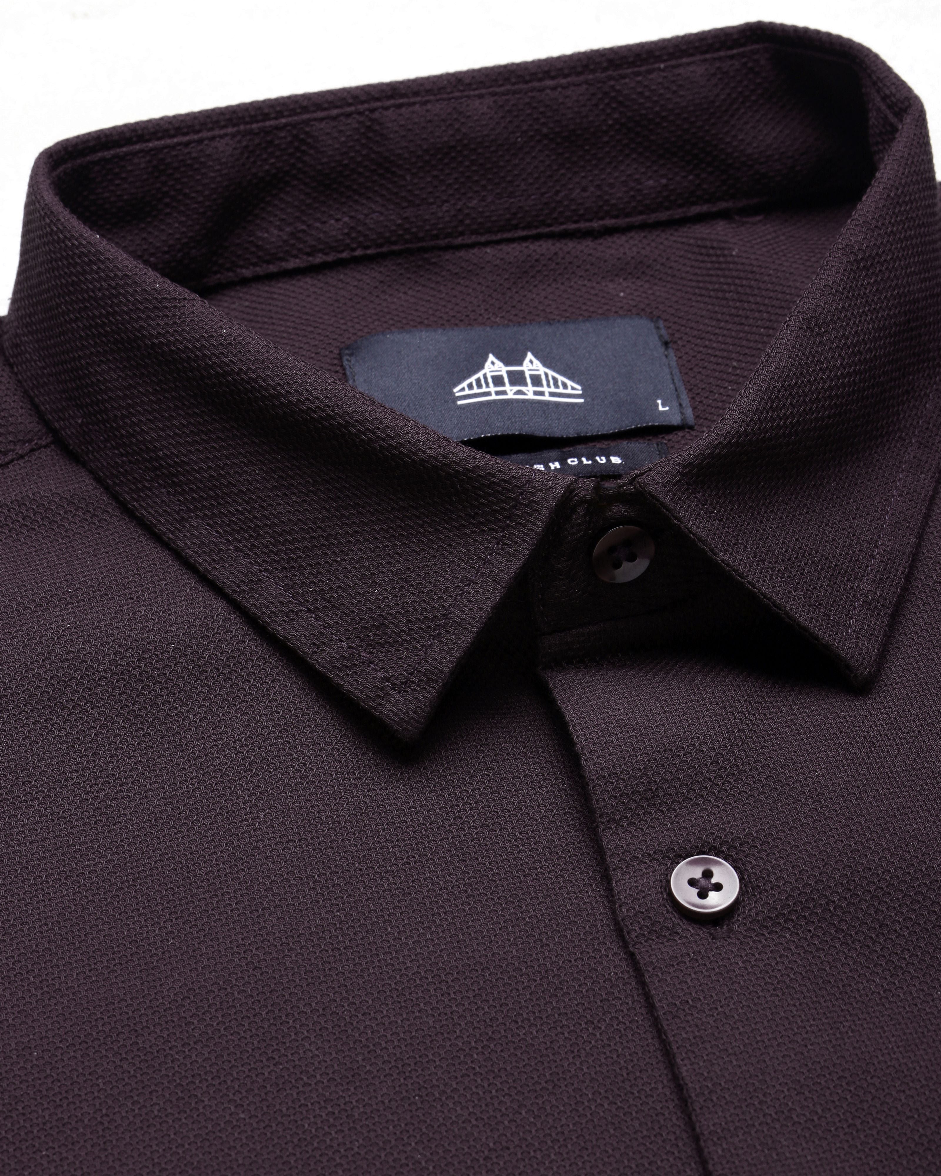 Men Wine Casual Shirt