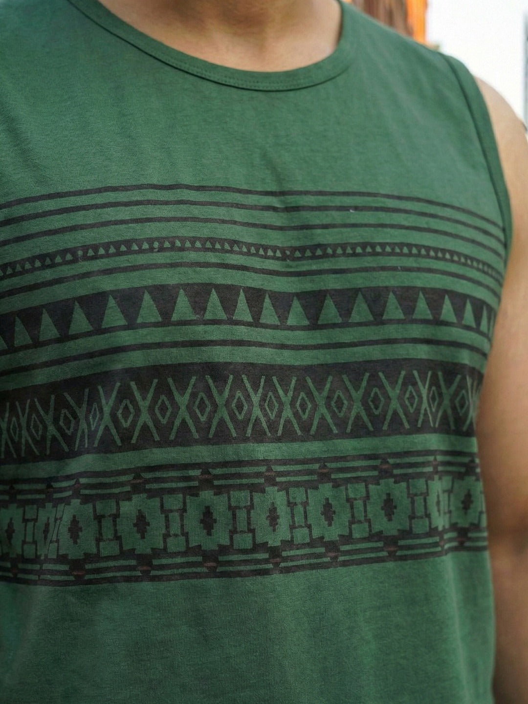 Men Green Printed T-shirt