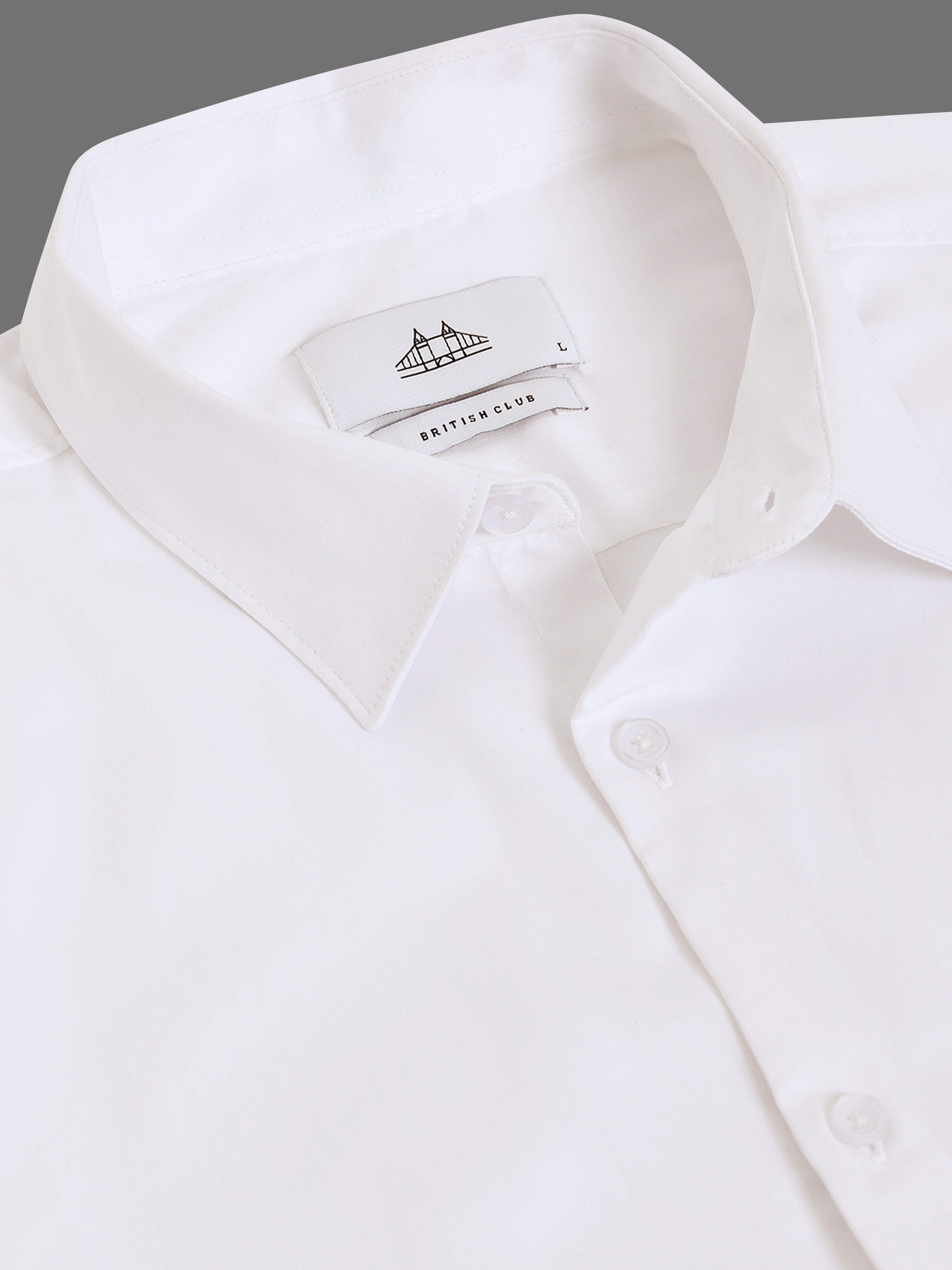 Men White Slim Fit Shirt