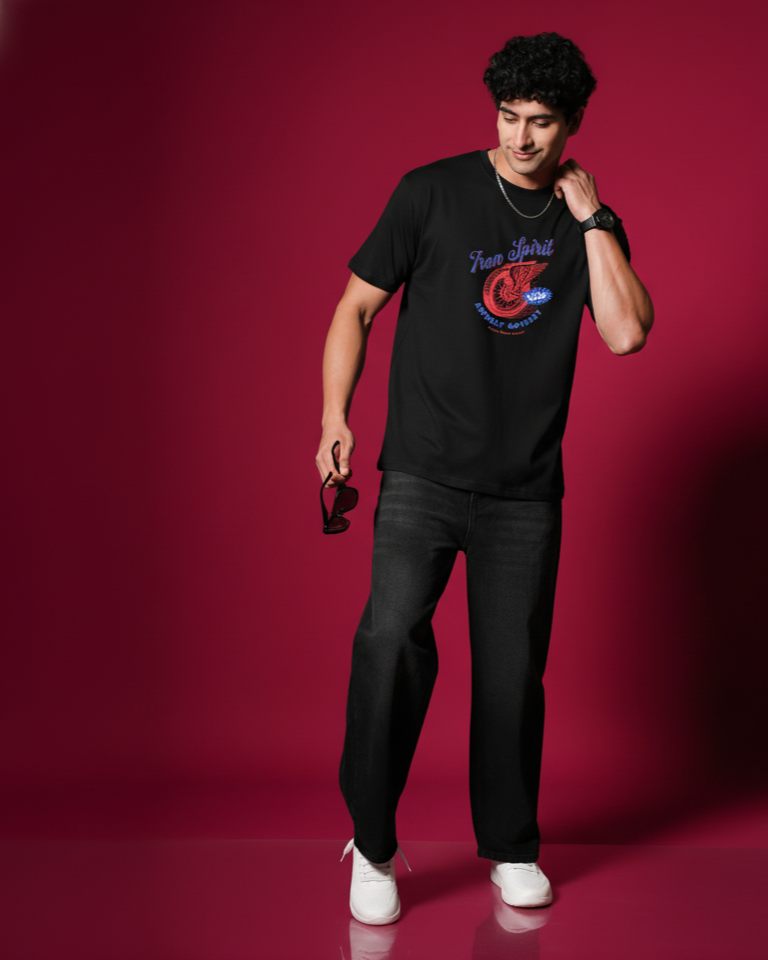 Men Round Neck Cotton T-Shirt