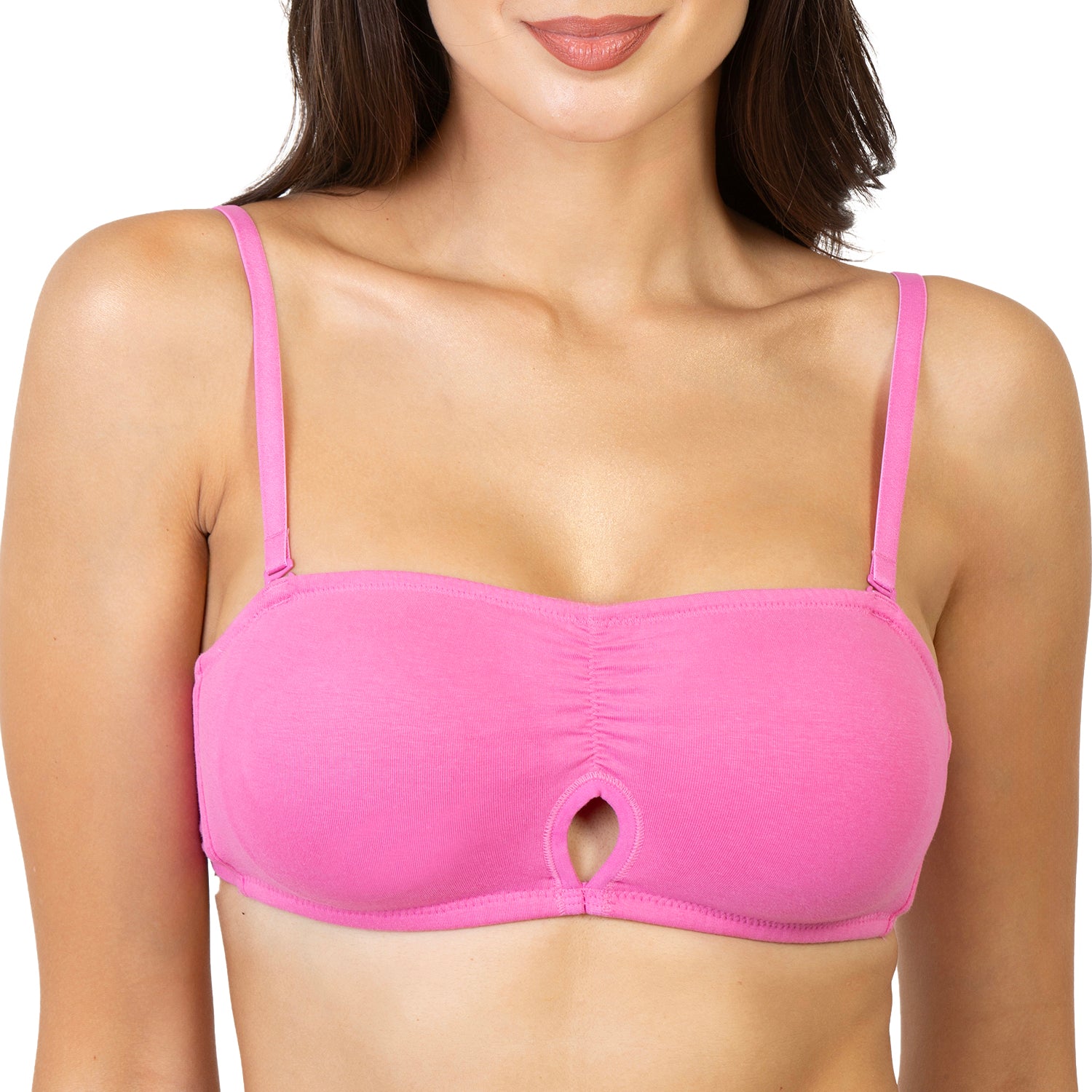 Non-Padded Non-Wired Medium Coverage Bandeau Bra