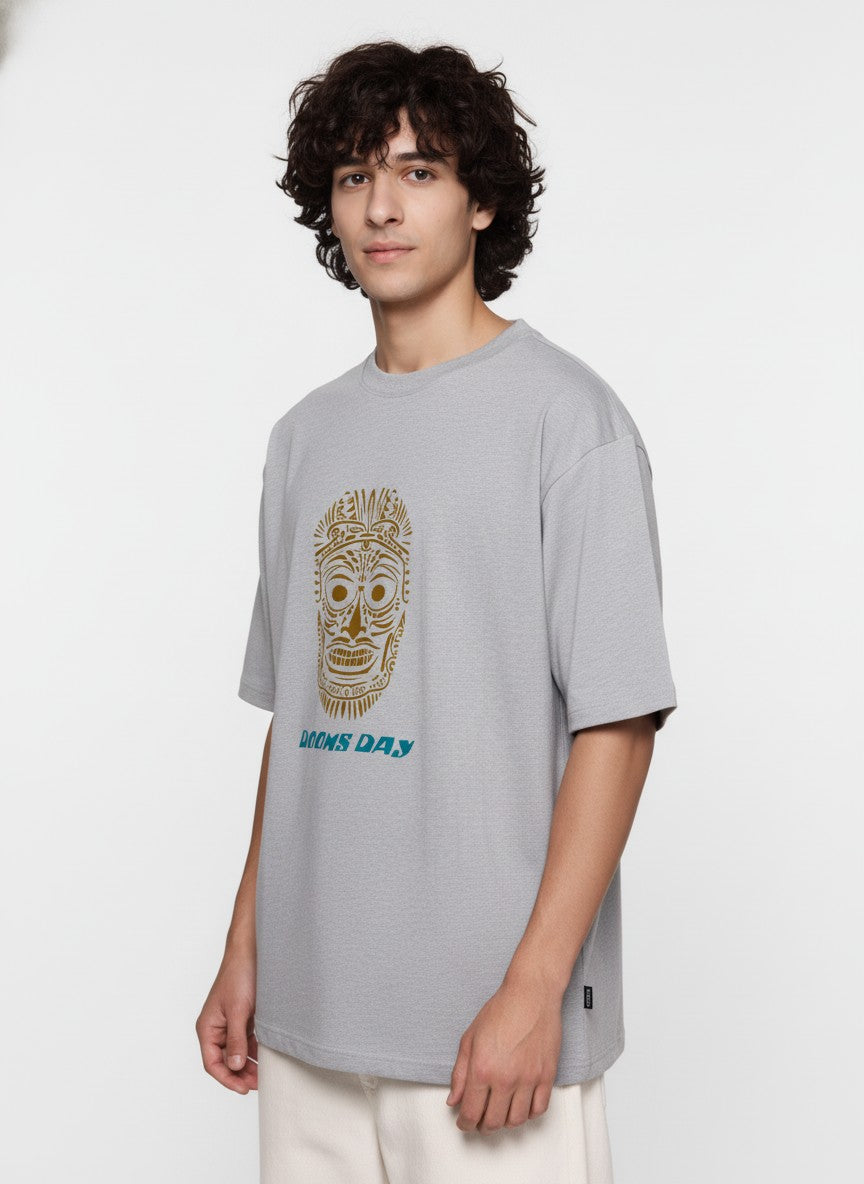 Men Oversized Cotton Tribal T-Shirt