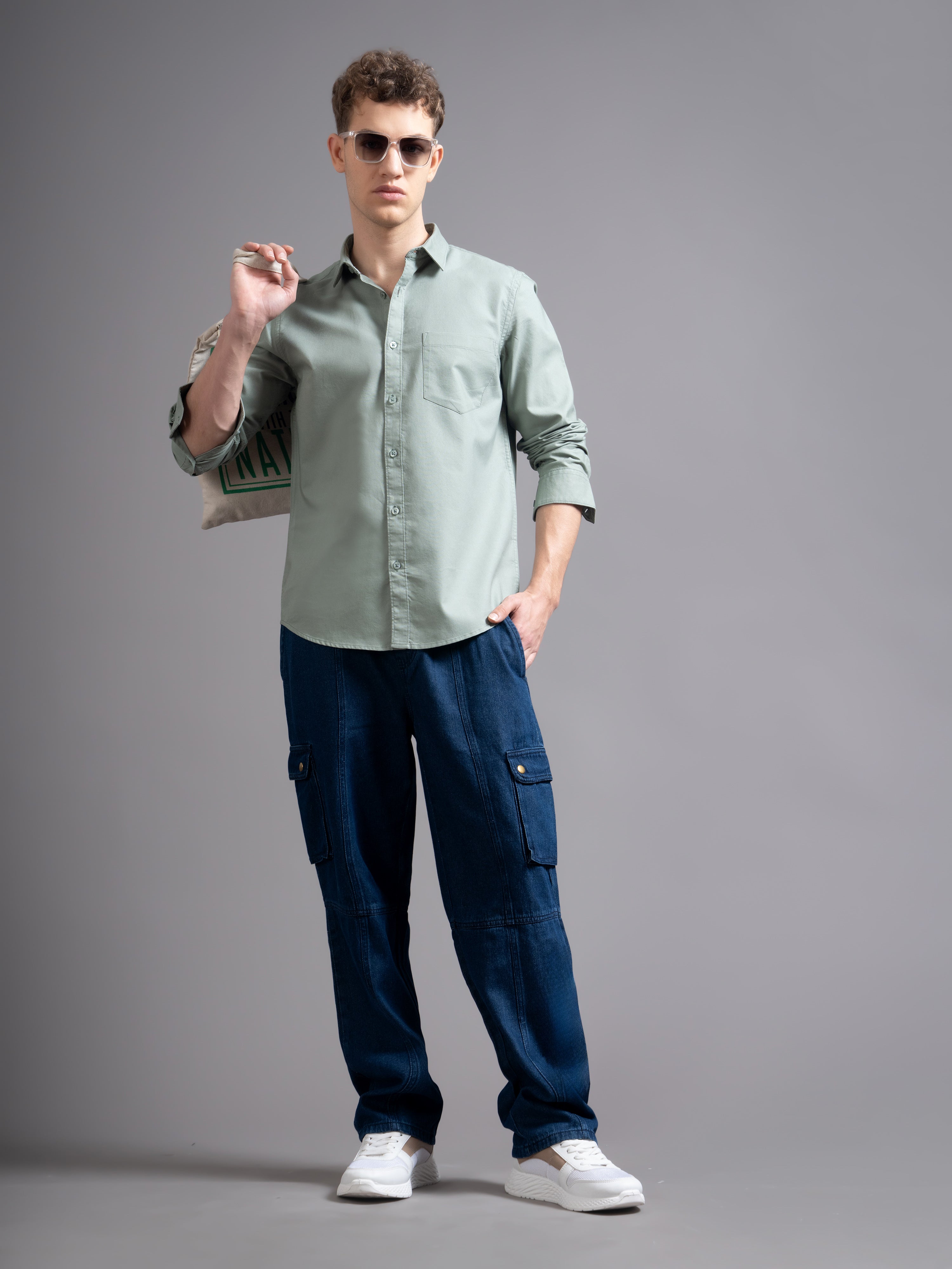 Men Green Casual Shirt