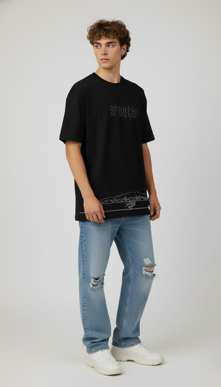 Men Printed Cotton Oversized T-Shirt