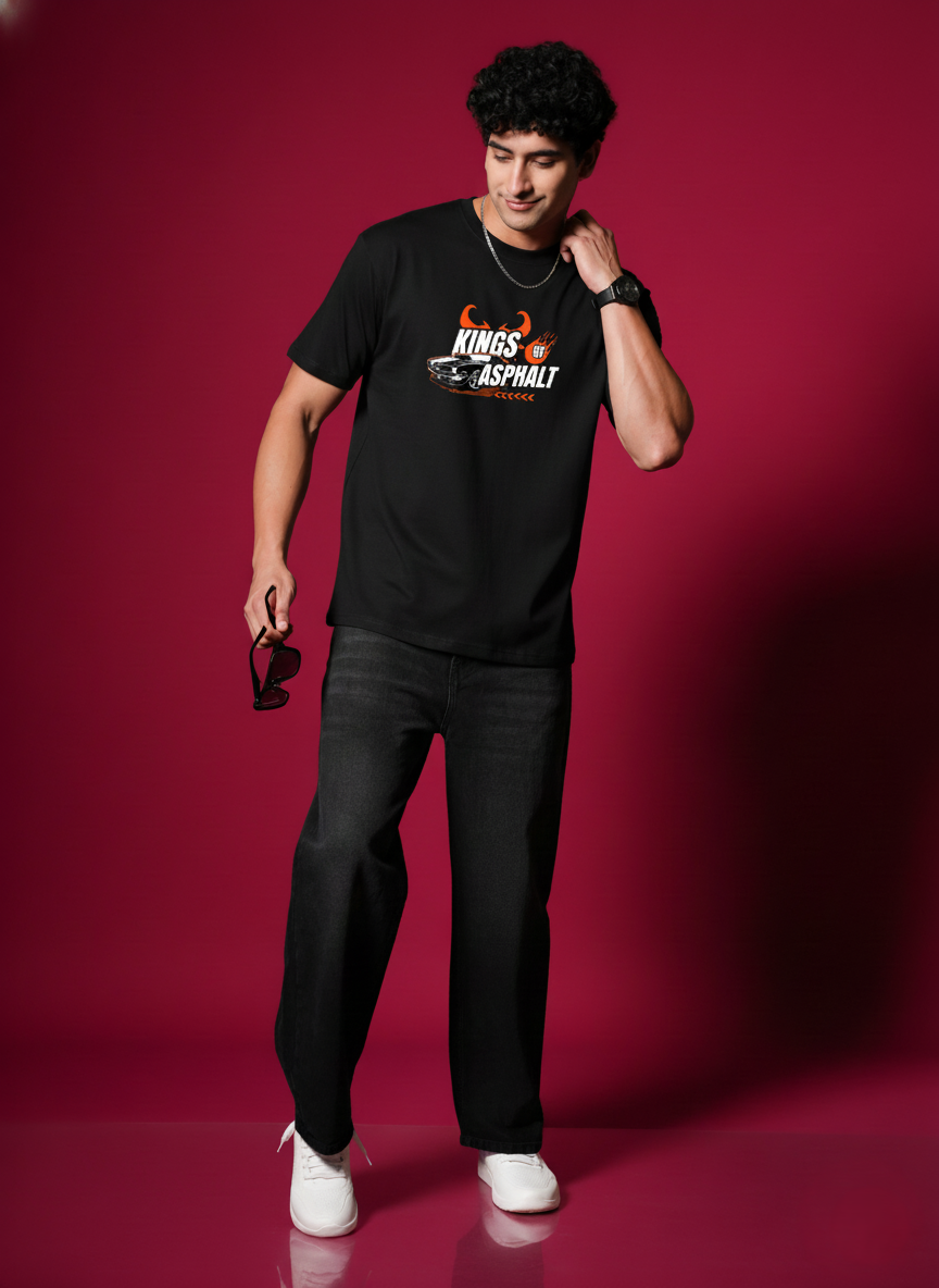 Men Round Neck Cotton T-Shirt