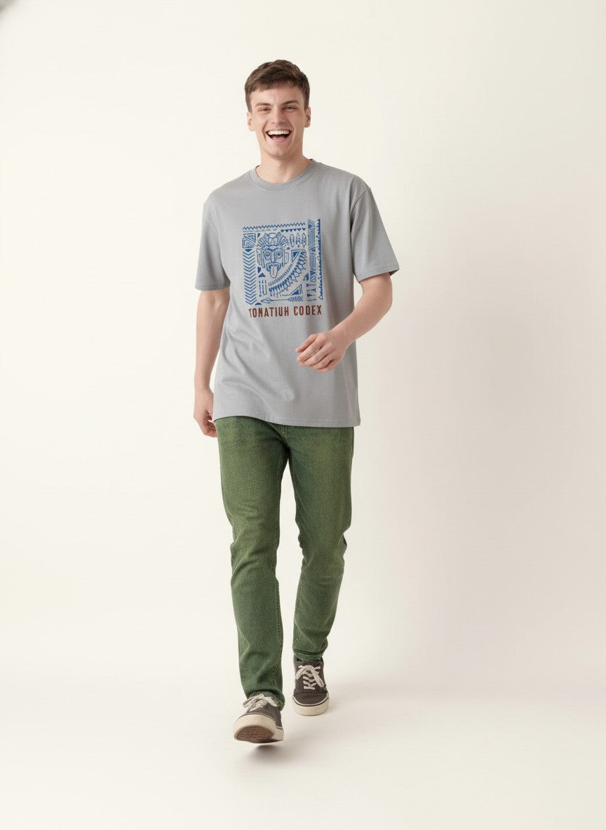 Men Oversized Cotton Tribal T-Shirt