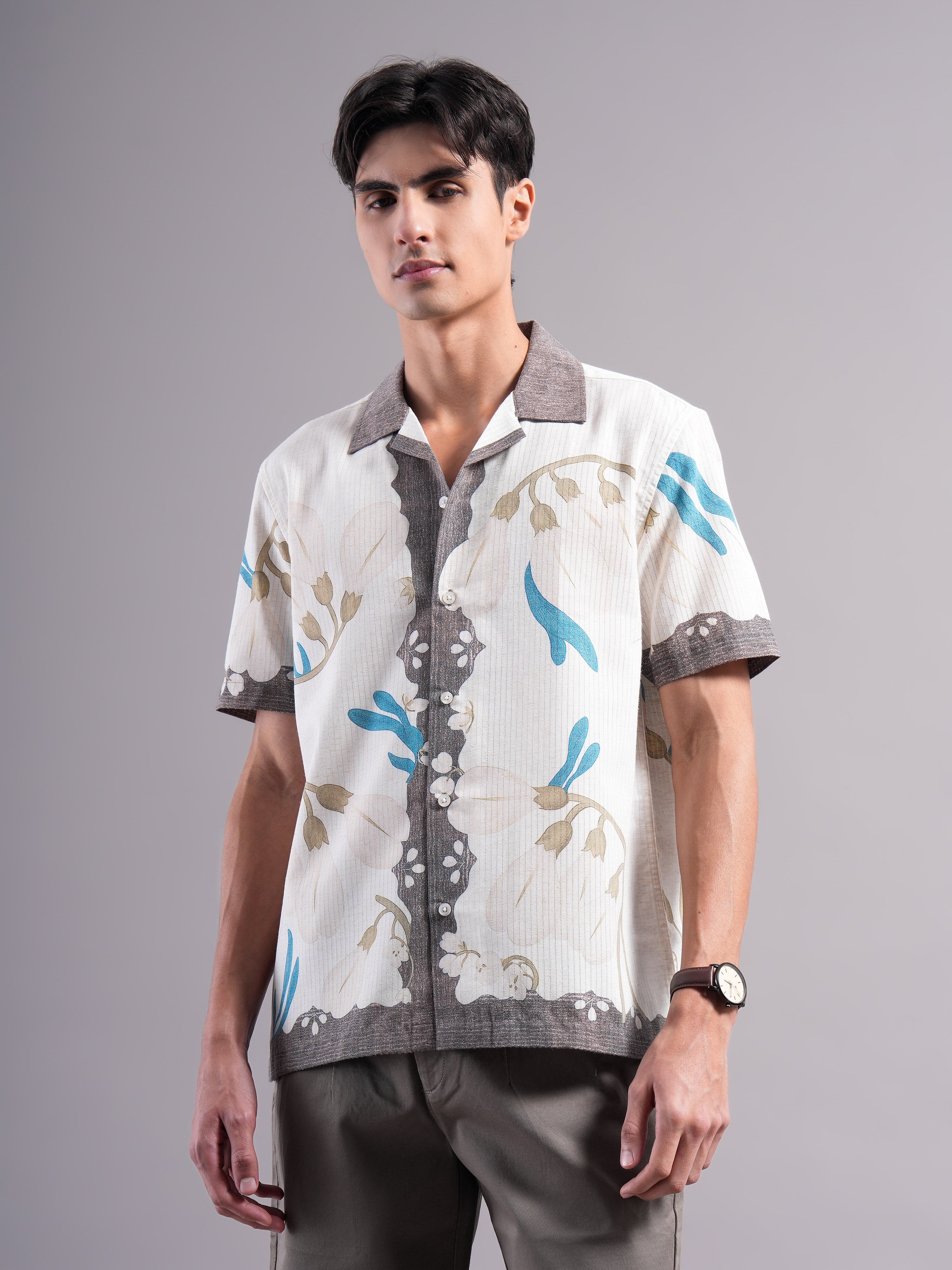Men Polyester Printed Shirts