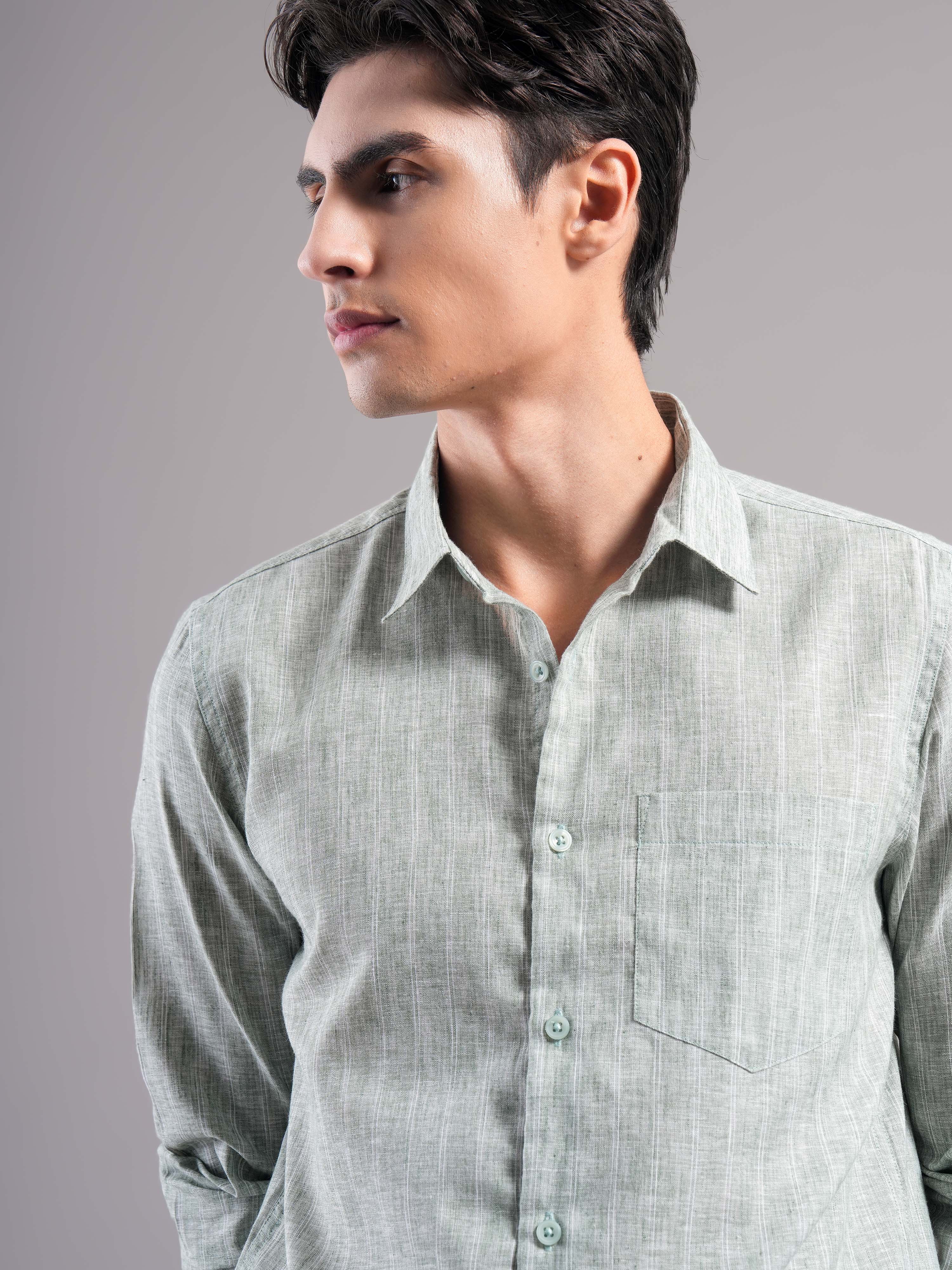 Men Polycotton Striped Shirts