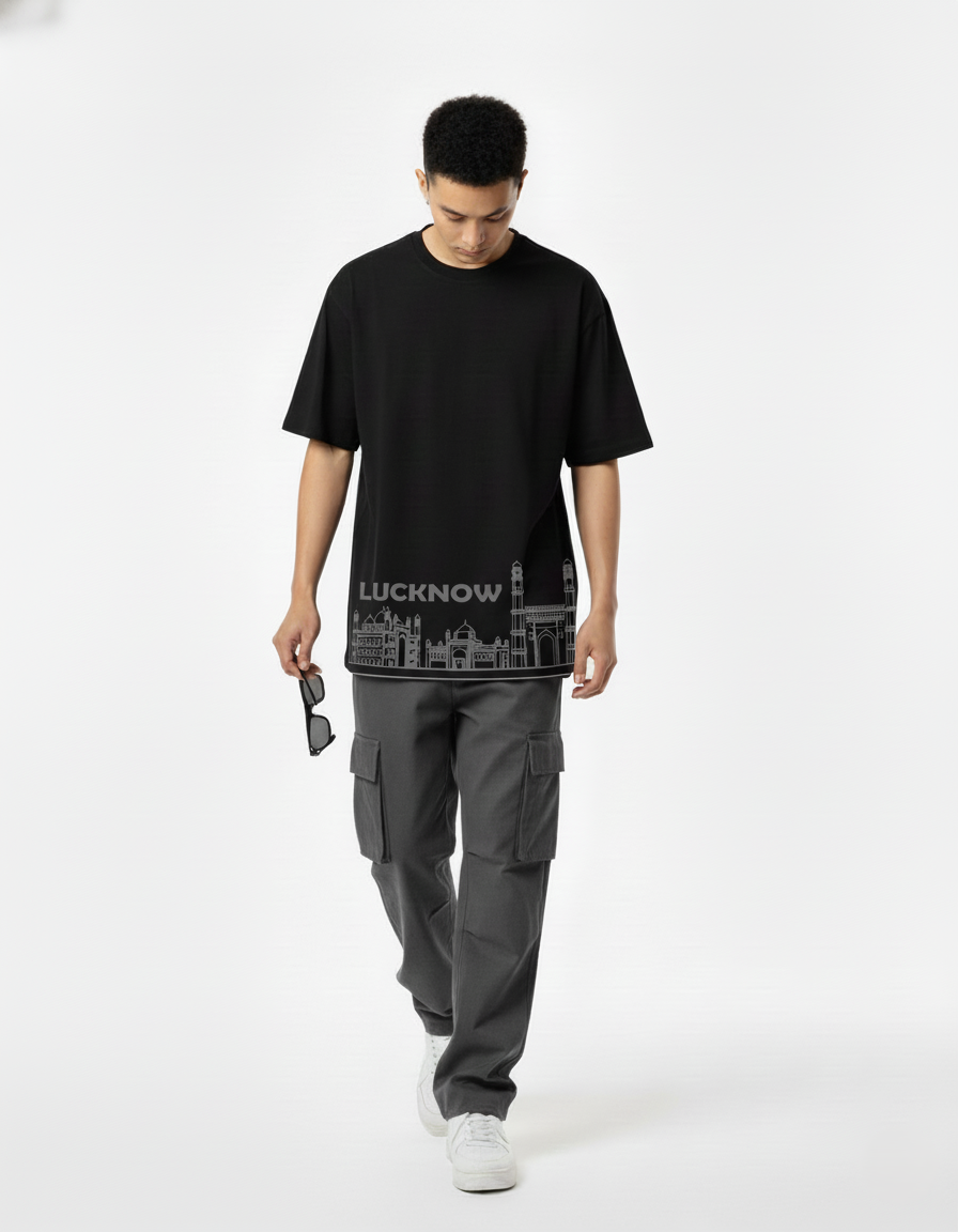 Men Printed Cotton Oversized T-Shirt