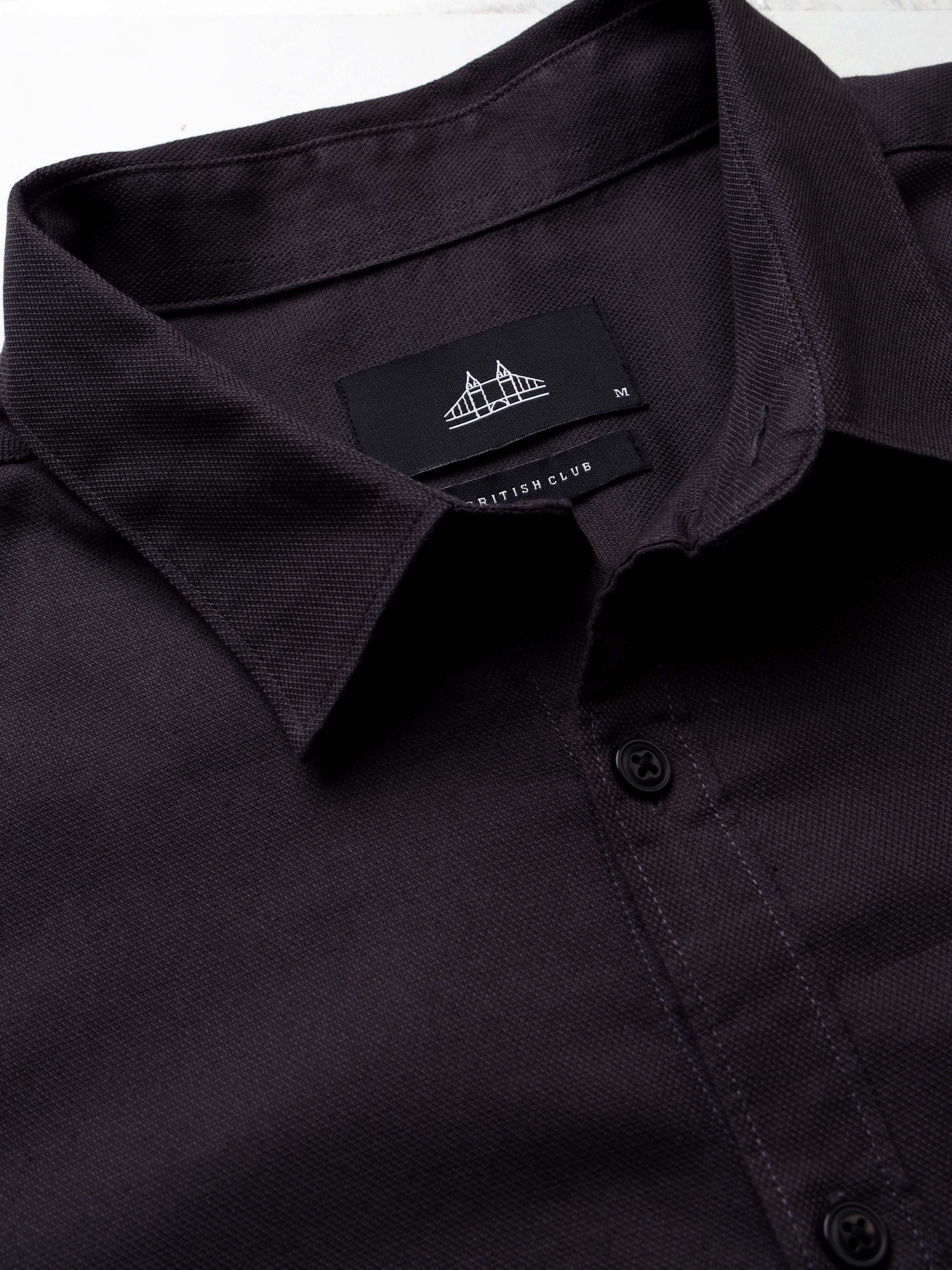 Men Grey Dobby Shirt